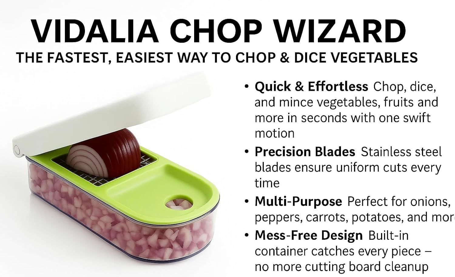 Thumbnail 3 de Vidalia Chop Wizard 2-Cup Vegetable Chopper 🍅