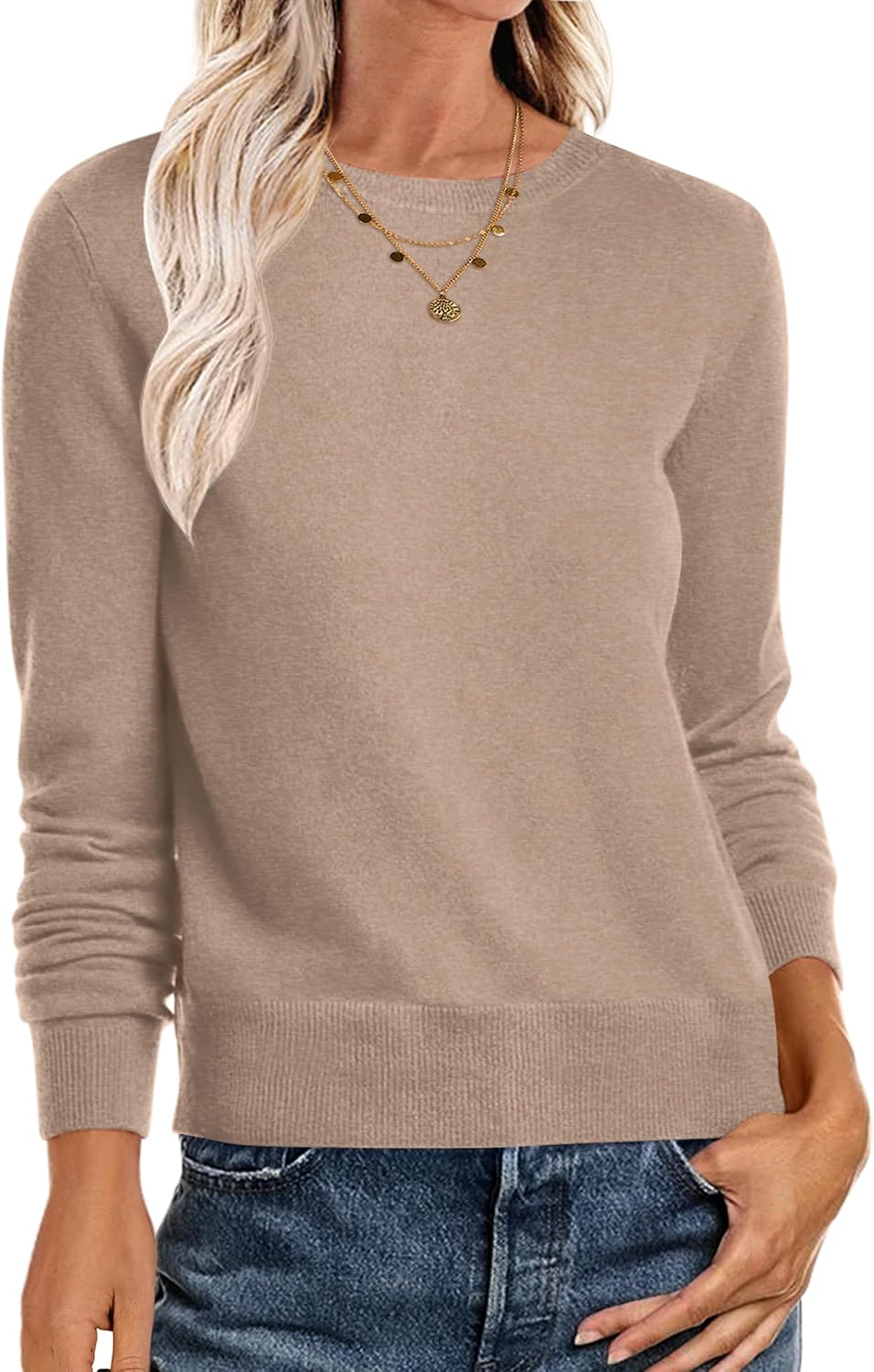 Detalle de ANRABESS Women's Long-Sleeve Lightweight Sweater