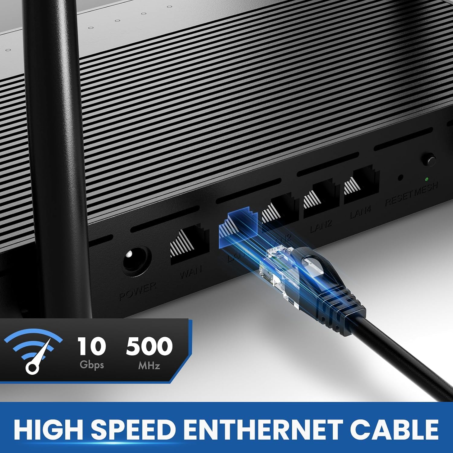 Thumbnail 1 de Cat 6 Ethernet Cable 30 ft 10Gbps