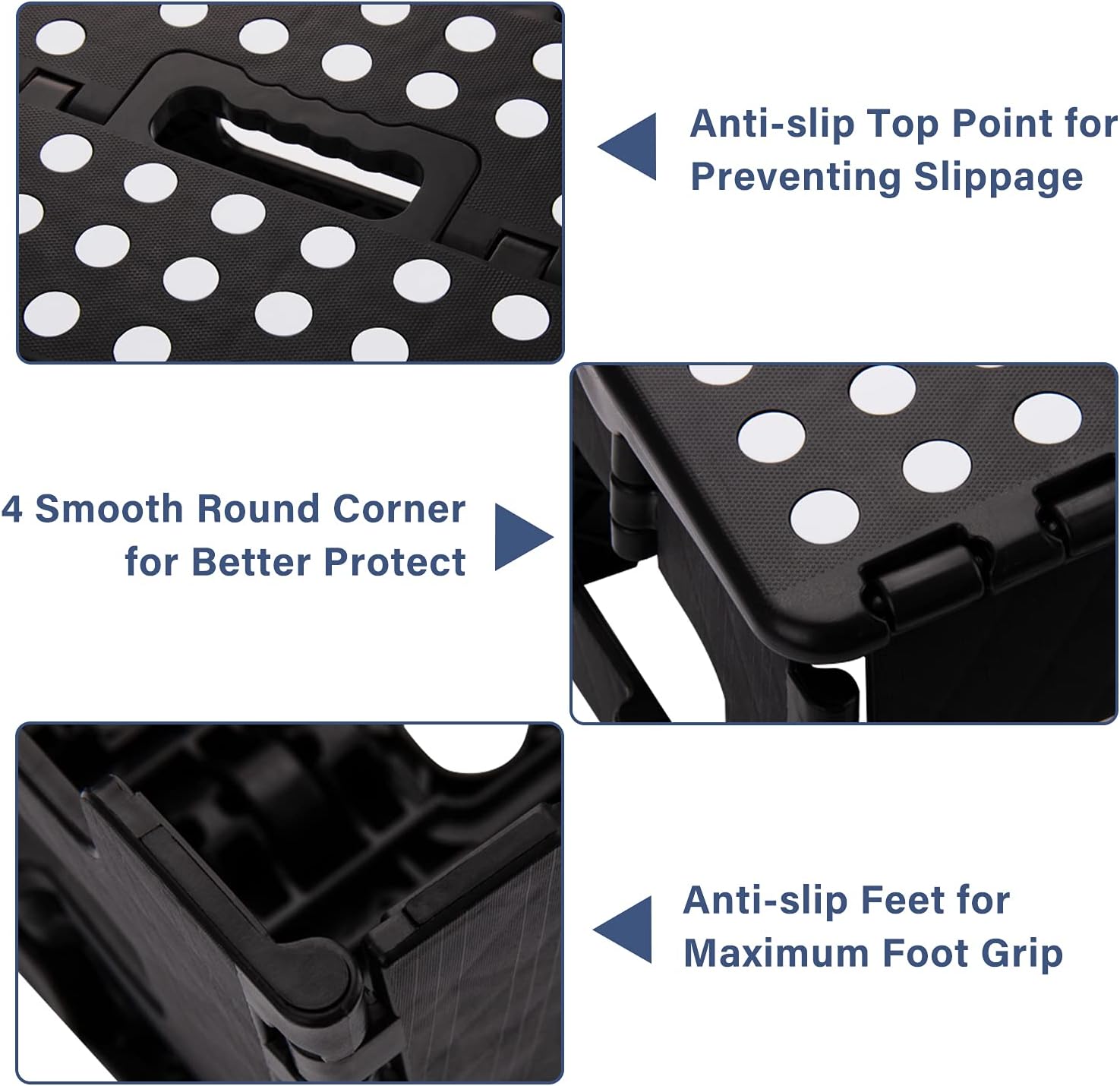 Detalle de Folding Step Stool 9 inch – Heavy Duty Foldable Stool 🪜