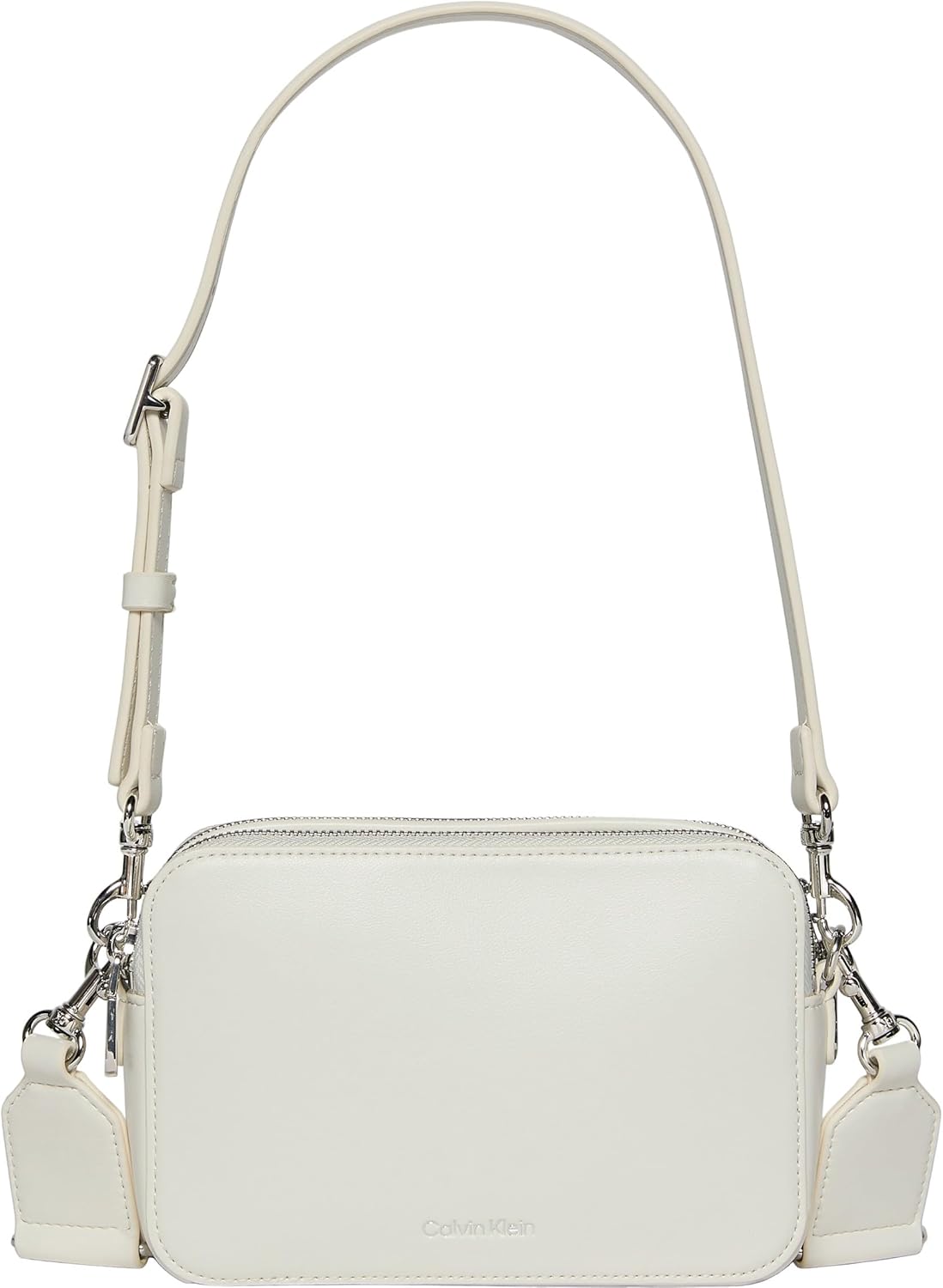 Detalle de Calvin Klein Sac à Bandoulière Femme Webbing Double Strap — Élégance sobre et authenticité