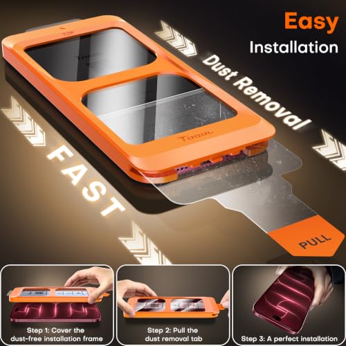 Thumbnail 3 de TOCOL for iPhone 18 Pro Max Screen Protector — Instant Installation, 2-Pack