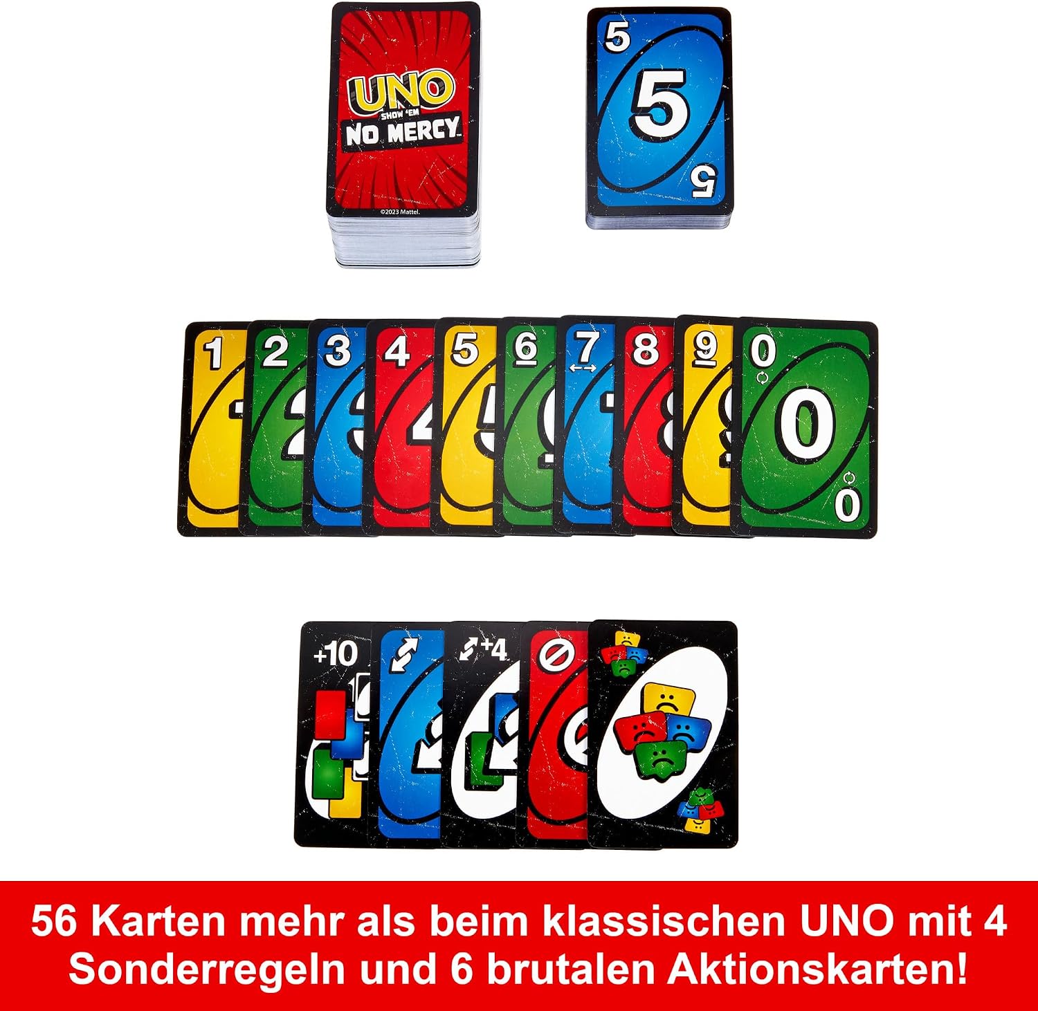 Detalle de Mattel Games UNO No Mercy Kartenspiel đ