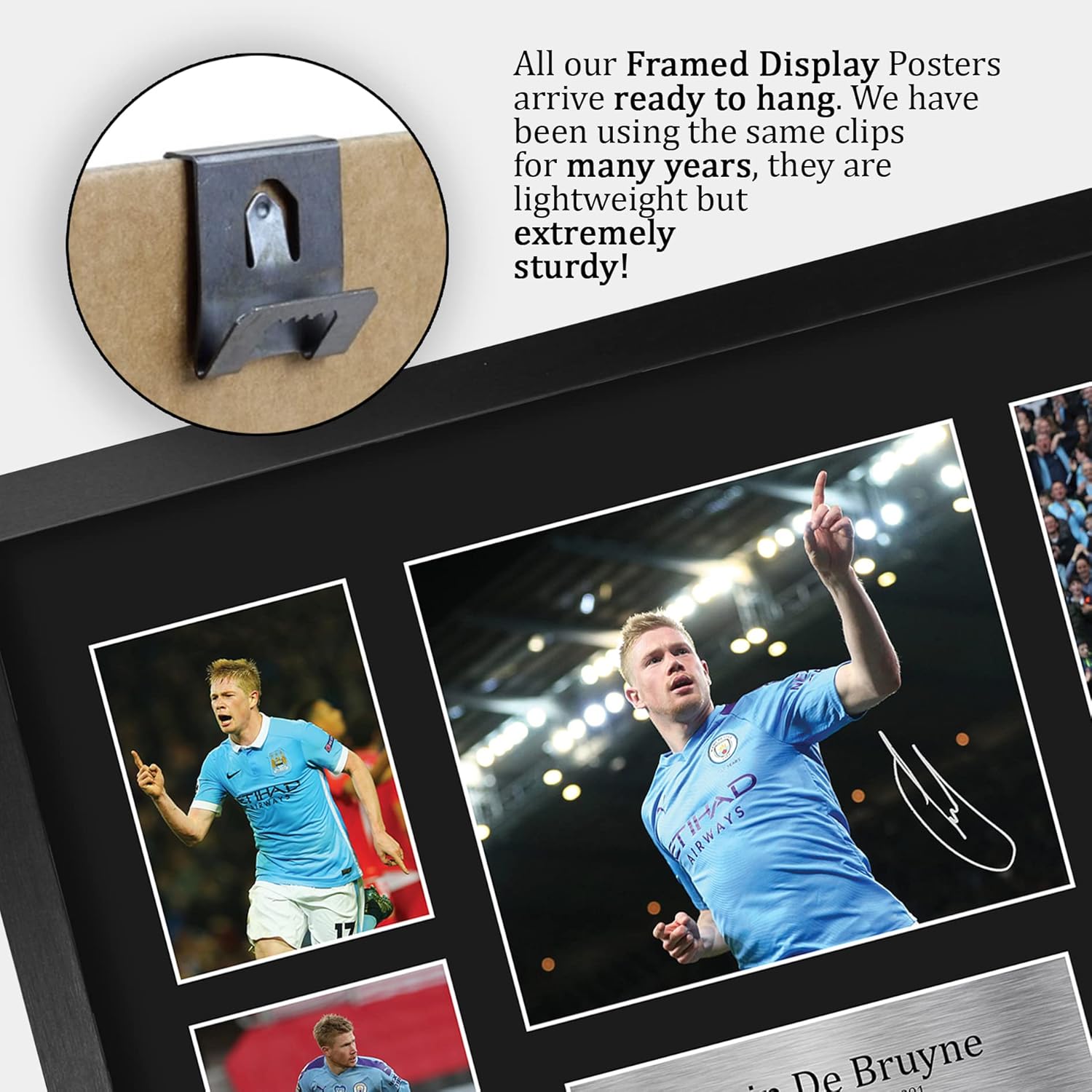 Thumbnail 4 de HWC Trading FR A3 Kevin De Bruyne Manchester City framed signed autograph picture (A3)