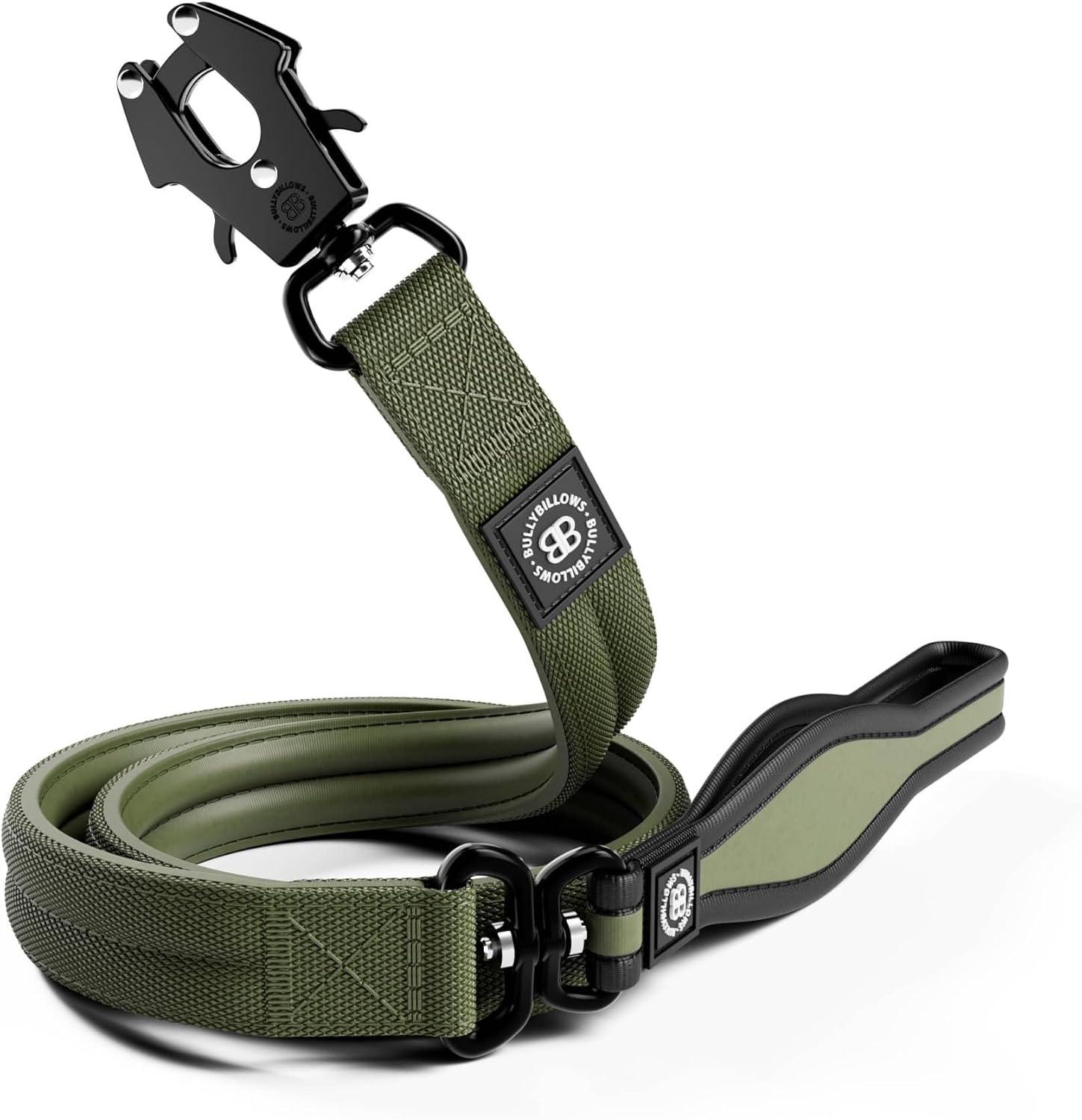 Thumbnail 5 de BullyBillows 1.2m Mini Combat Collar Lead with Soft Neoprene Handle (Stainless Steel Dog Lead)