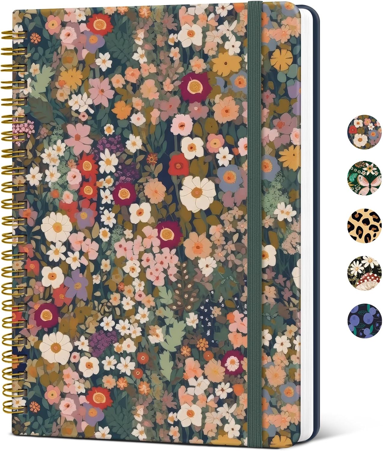 Detalle de Taja Pretty Spiral Journal, 6 x 8-Inch Hardcover College-Ruled Notebook