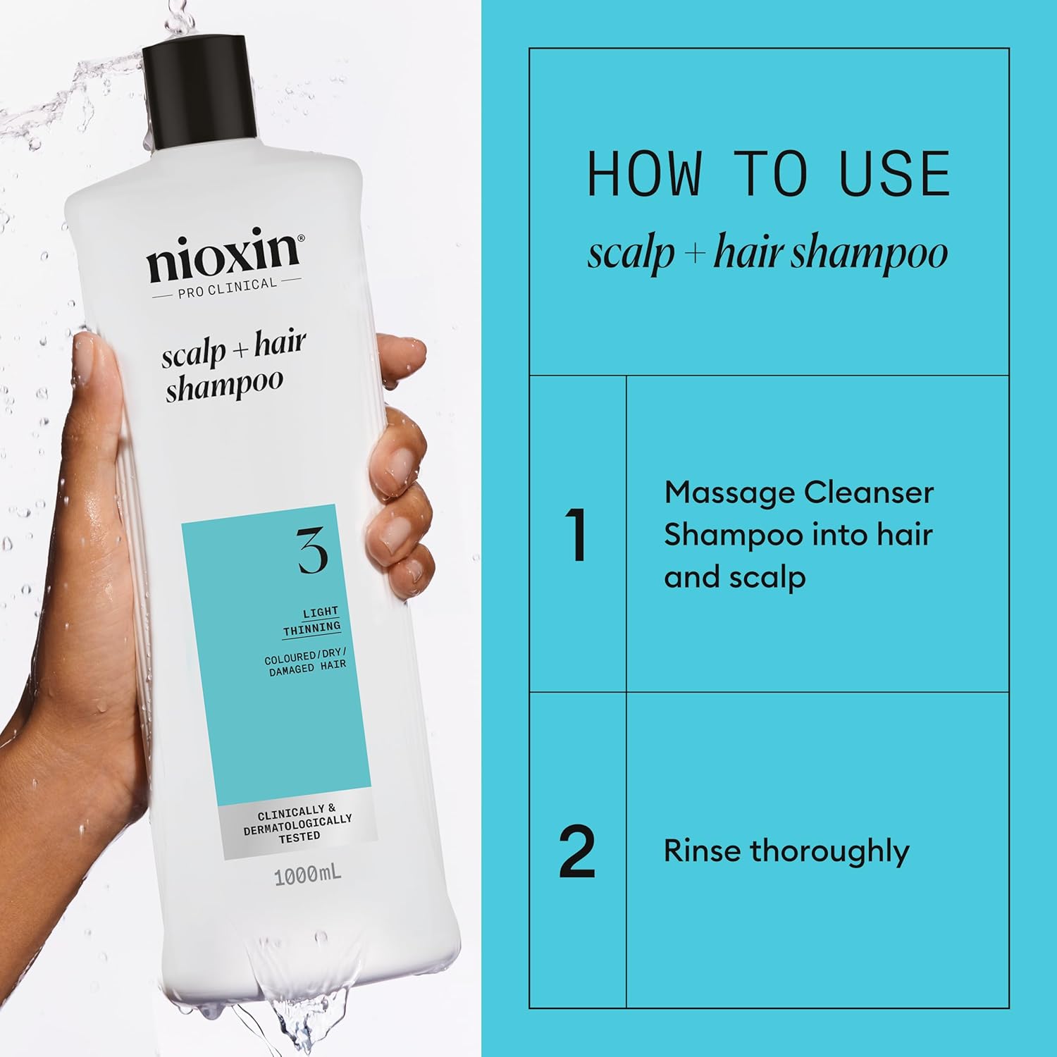 Thumbnail 4 de NIOXIN System 3 Hair Thickening Set (Shampoo, Conditioner, Serum) for Damaged Hair with Light Thinning