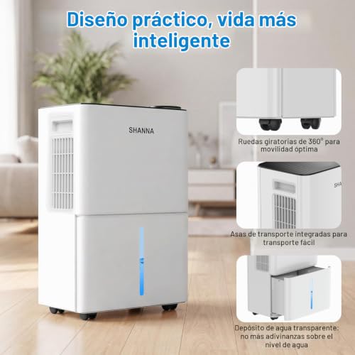 Thumbnail 6 de SHANNA Deshumidificador 15L para Hogar — 40 m², con Apagado Automático y Garantía de 10 Años