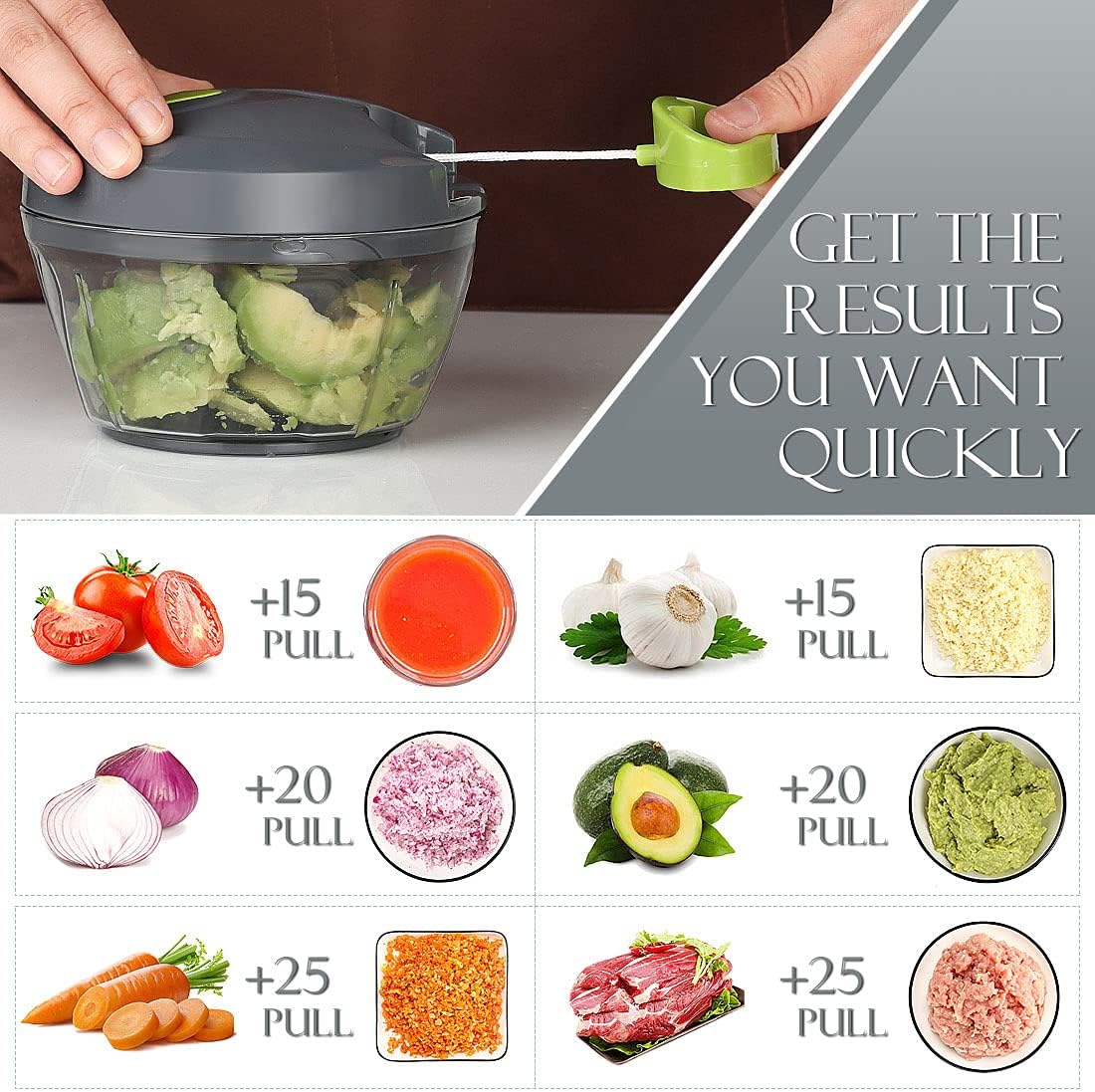 Thumbnail 2 de Ourokhome Vegetable Chopper, 500ml 🥕
