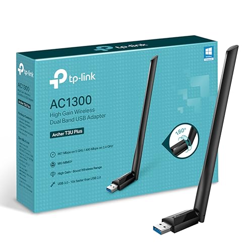Detalle de TP-Link Archer T3U Plus – AC1300 High Gain USB WLAN-Stick mit MU-MIMO