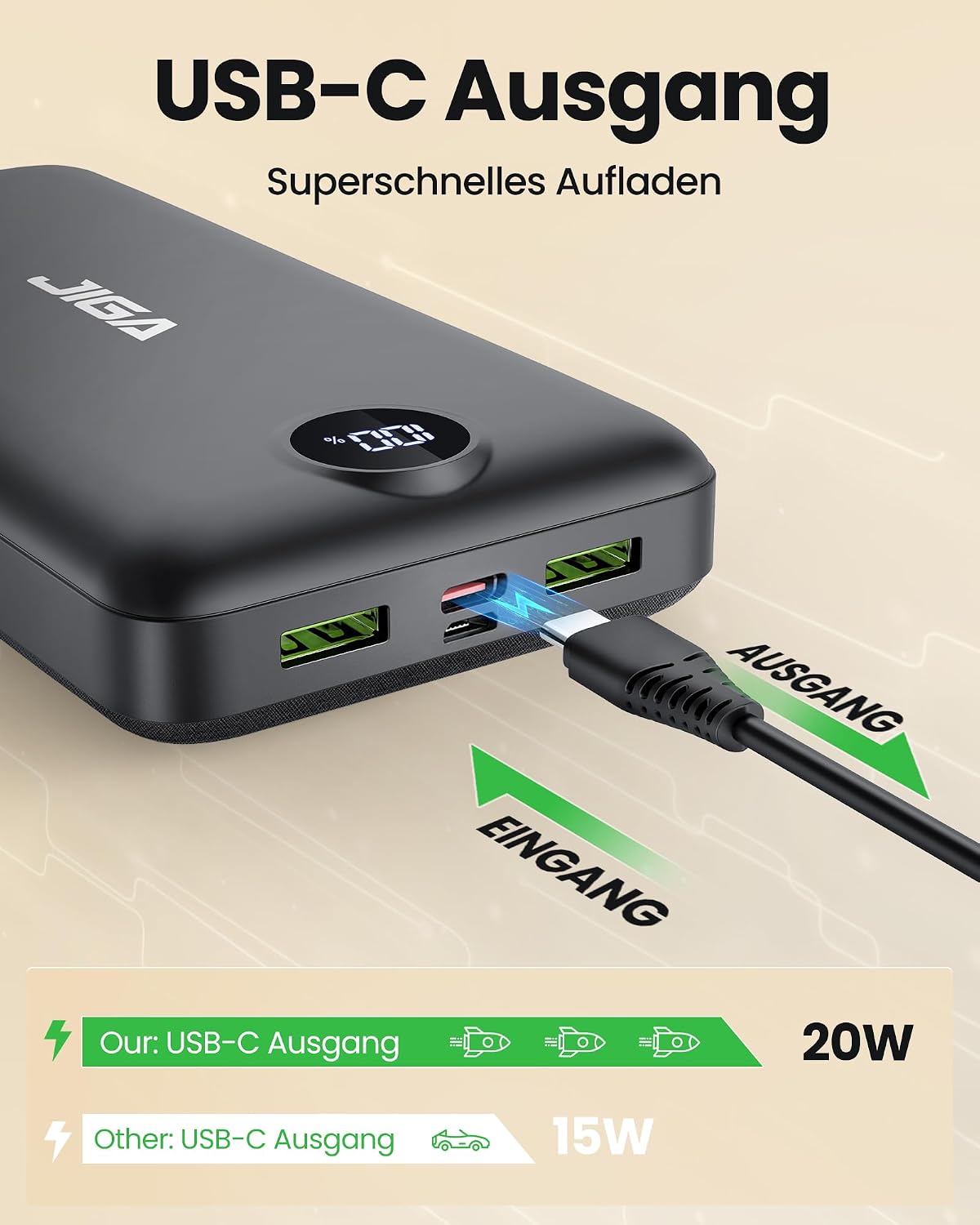 Detalle 2 de Powerbank 27000mAh 22,5W Schnellladung