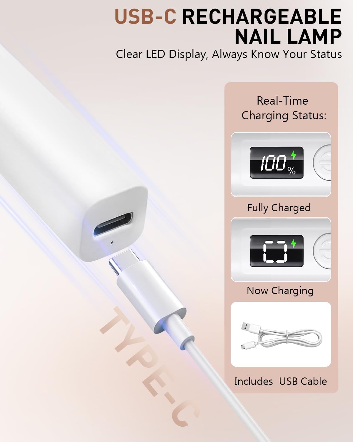 Thumbnail 5 de Lychico Handheld UV LED Nail Lamp 2‑in‑1