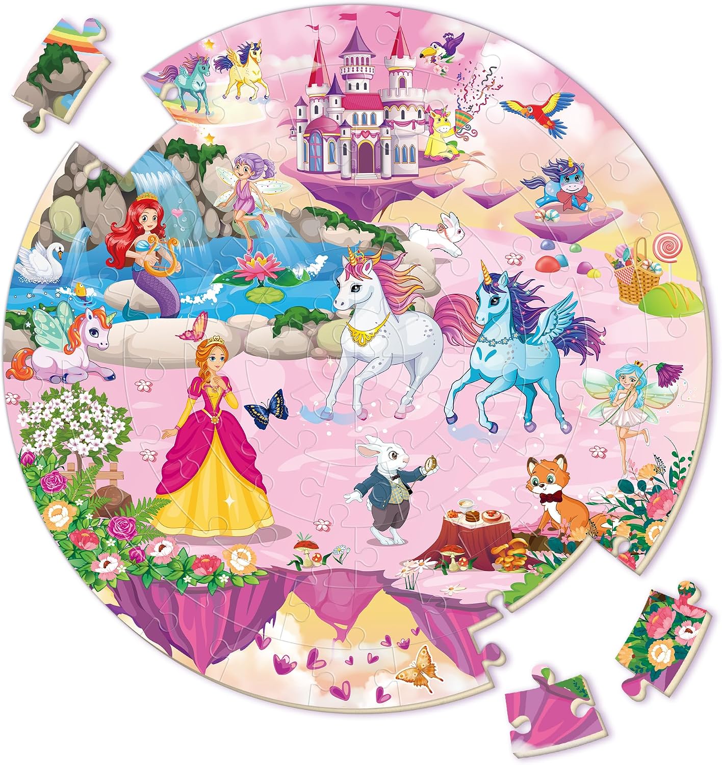 Detalle de SYNARRY Großes Einhorn Boden Puzzle 70 Teile