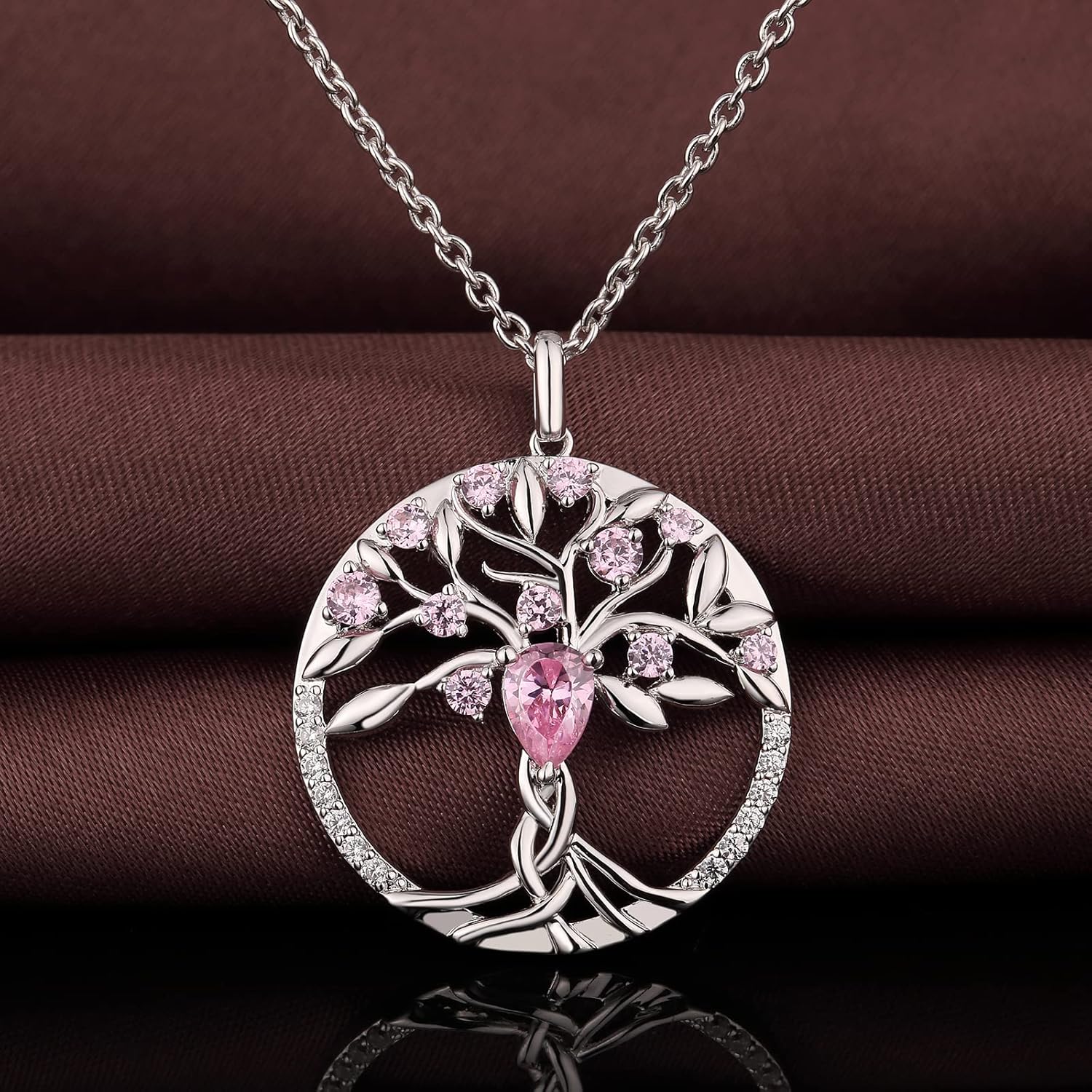 Thumbnail 1 de jiamiaoi Kette Damen „Baum des Lebens“ Silber mit Zirkonia – Anhänger & 50 cm Halskette