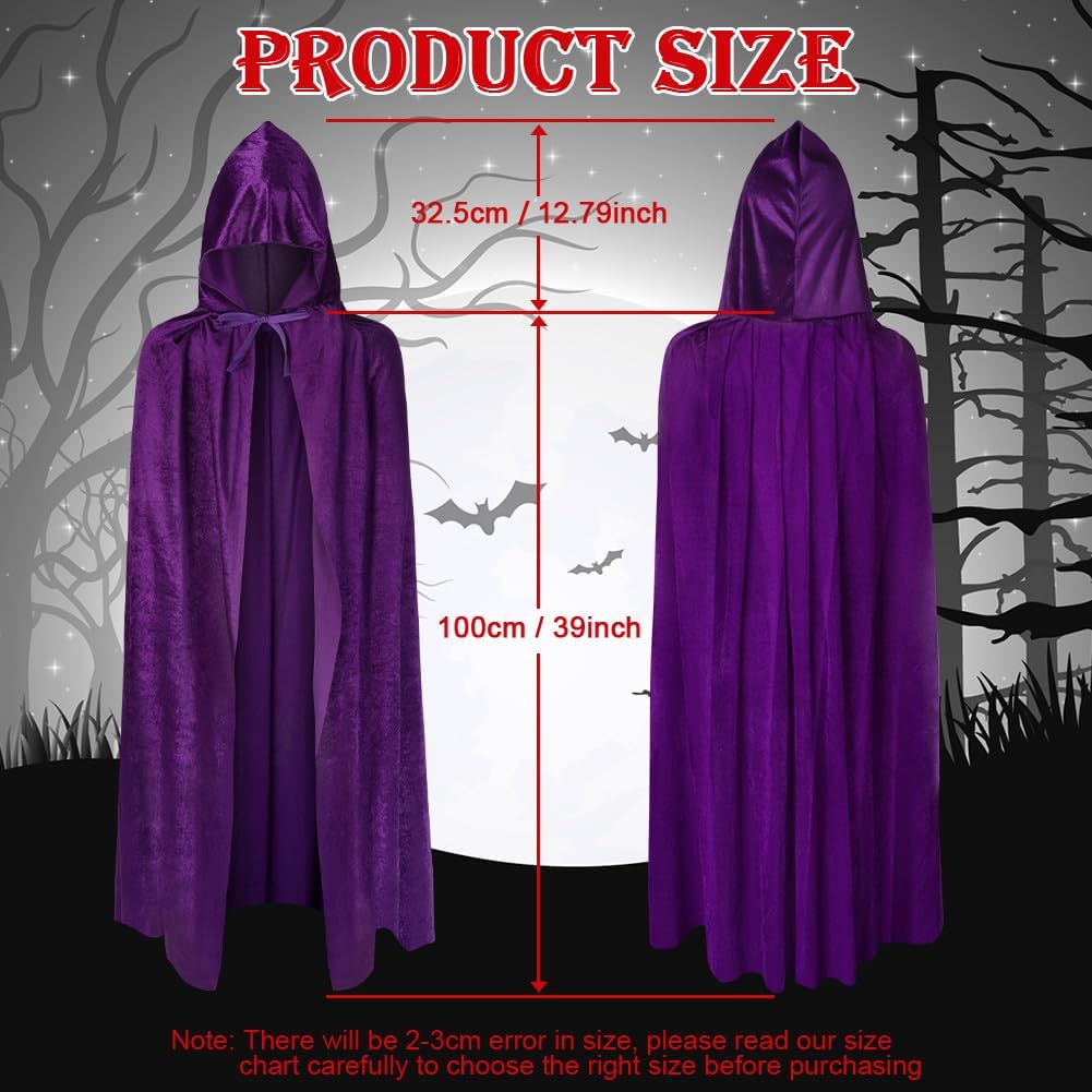 Detalle de AOOWU Halloween Hooded Cape Witch Cosplay Accessory (150cm/59in) for Adults