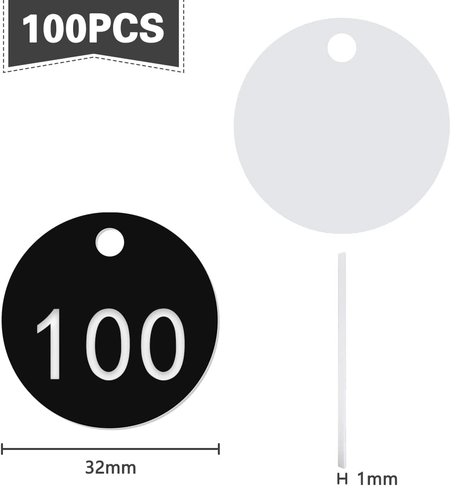 Thumbnail 1 de OFFCUP Etiquetas Numeradas 1–100 plástico negro