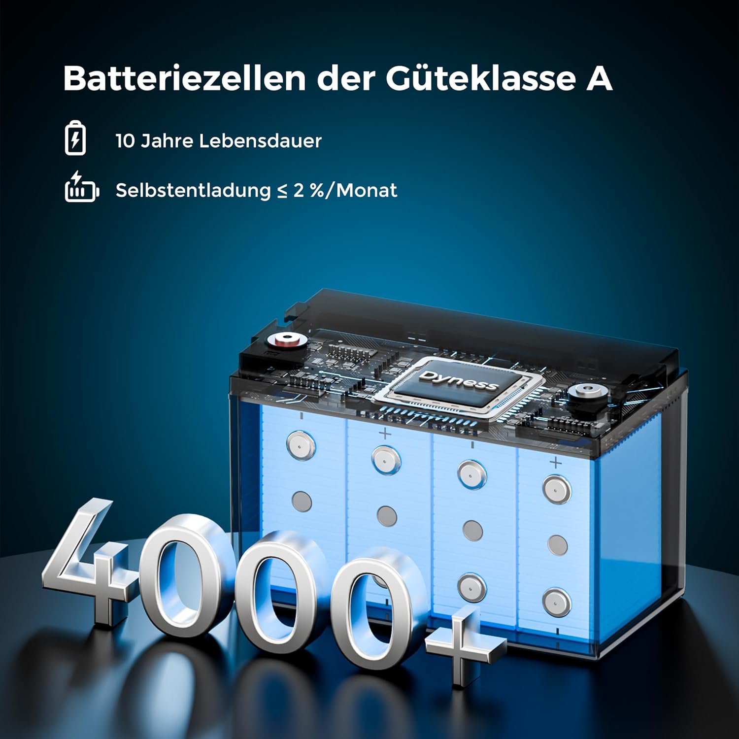 Thumbnail 2 de Dyness LiFePO4 12V 100Ah Lithium-Batterie mit Bluetooth und 100A BMS