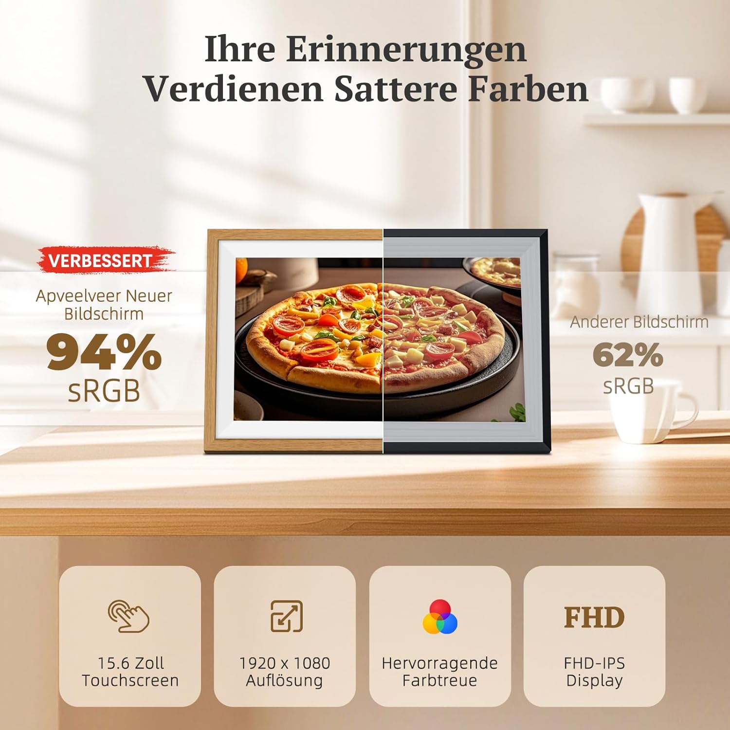 Thumbnail 1 de Frameo 15.6 Zoll Digitaler Bilderrahmen