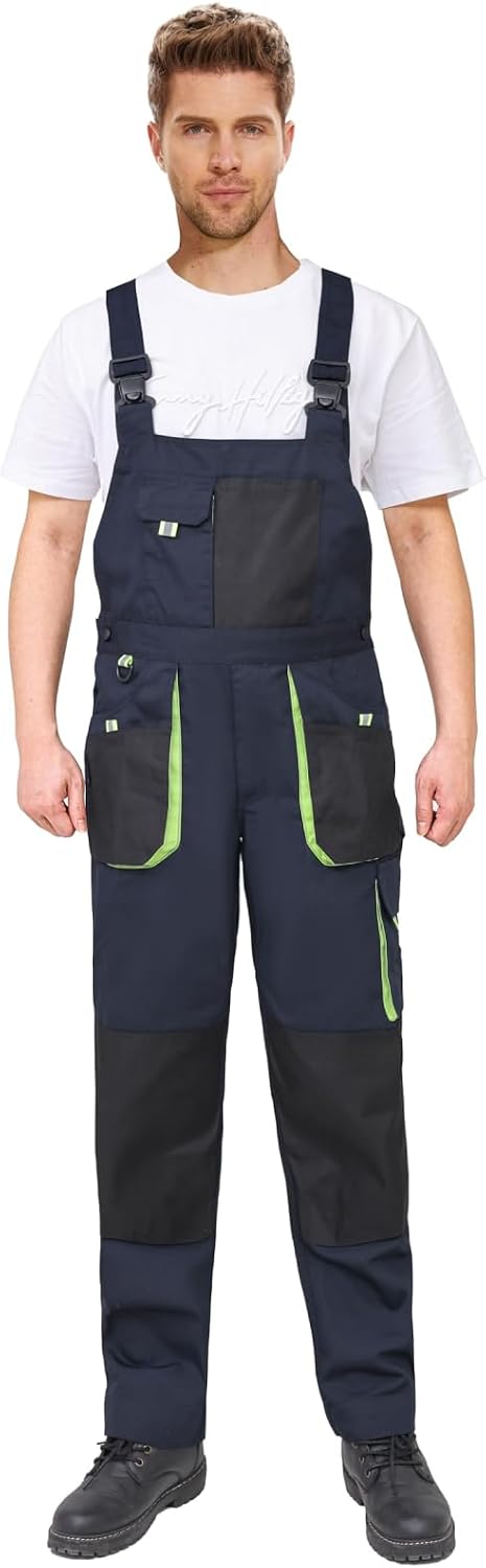 Detalle de WORK IDEA werkbroek voor heren met kniezakken, hamerlus en grote achterzak