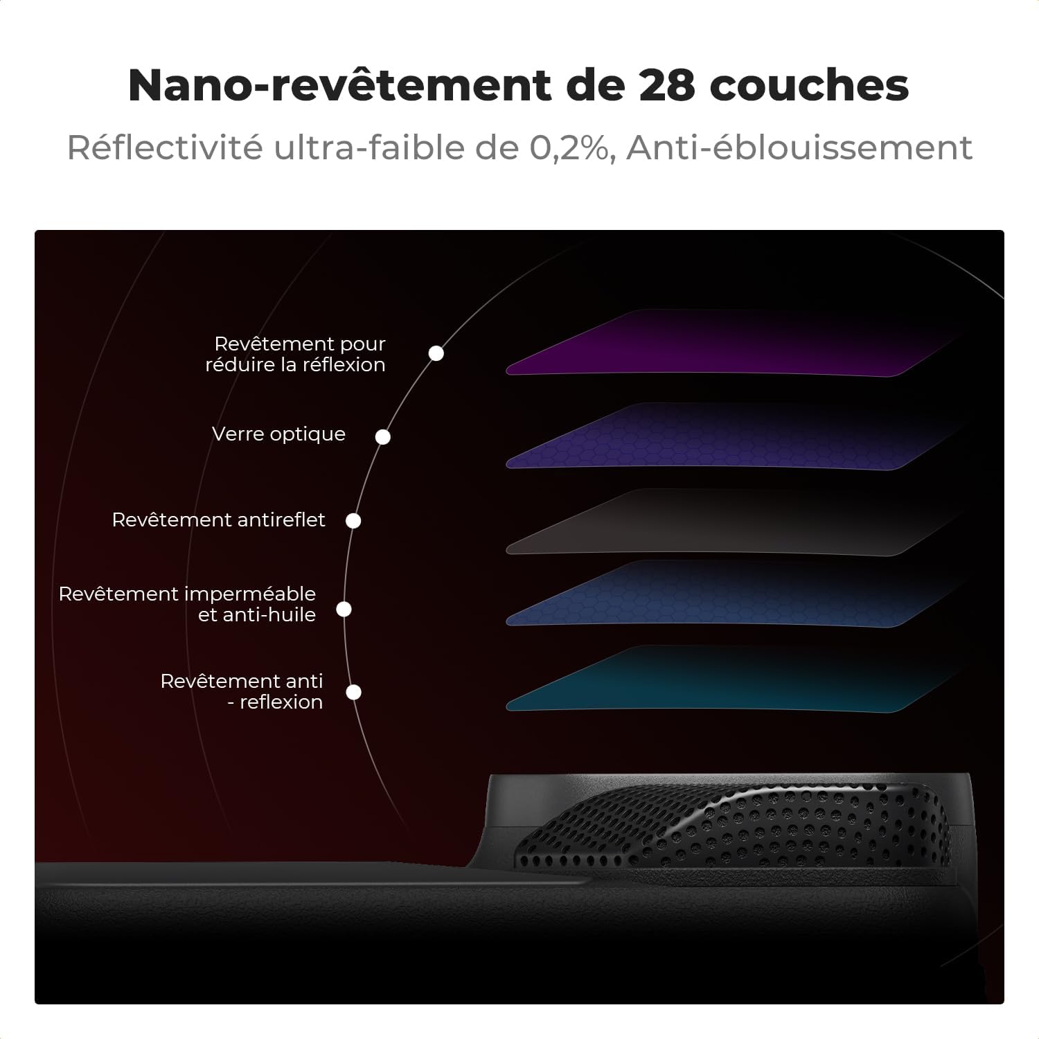 Detalle de K&F CONCEPT Filtre polarisant PL pour Insta360 Ace Pro 2 – réduction des reflets et amélioration du contraste