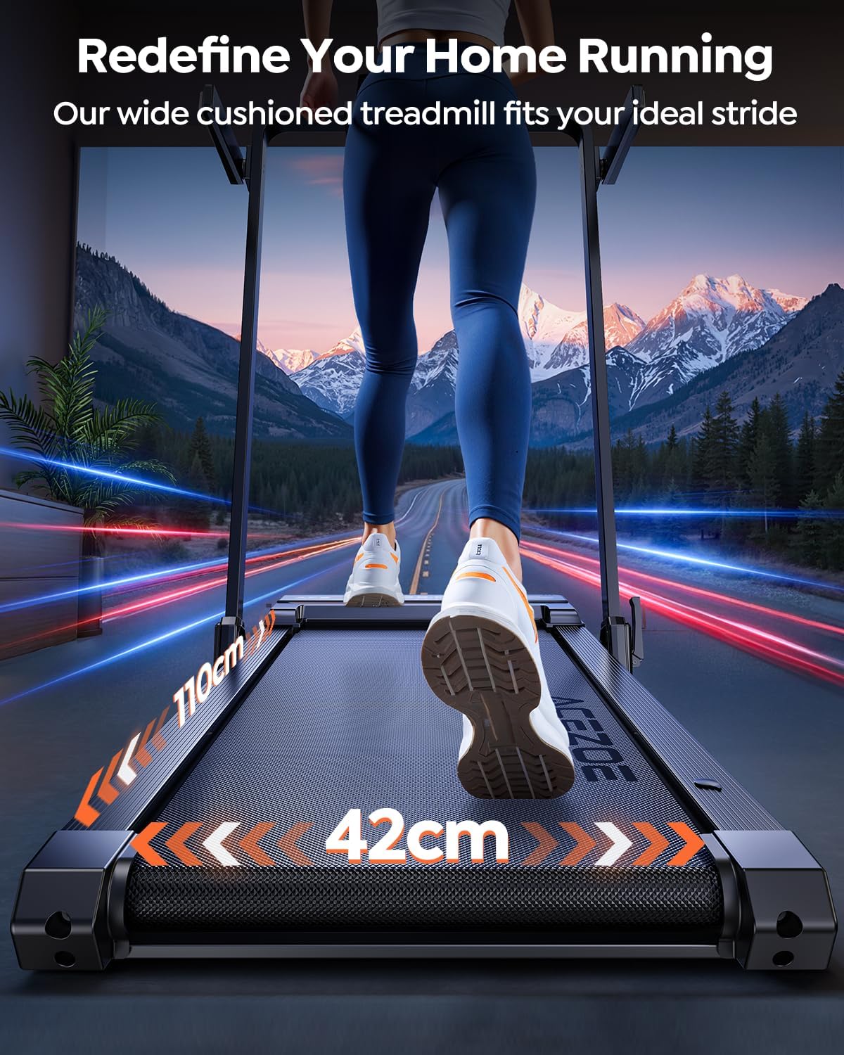 Thumbnail 2 de Laufband für Zuhause mit Neigung – 5 IN 1 Walking Pad mit 12% Steigung, 2,5 PS, klappbar
