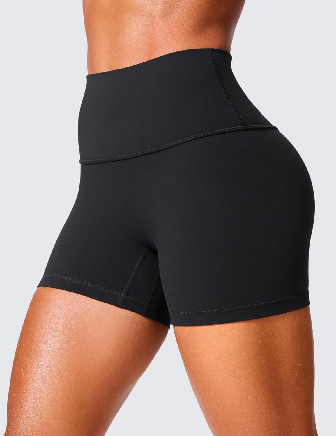 Detalle 2 de Pantaloncini yoga CRZ YOGA Donna Butterlift con sollevamento del sedere, vita alta senza cucitura frontale