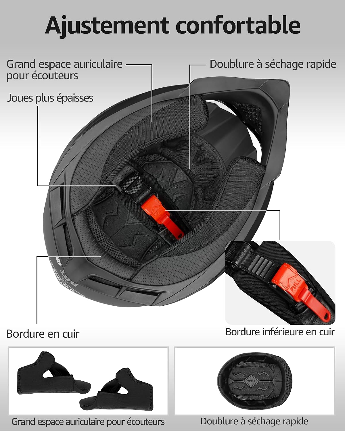 Thumbnail 4 de YEMA YM-915 Casco Motocross