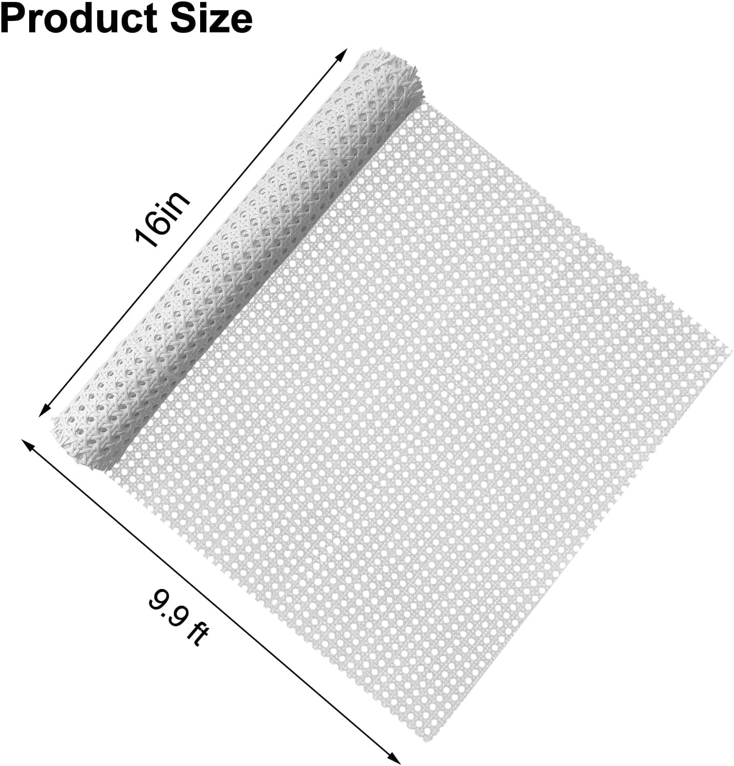 Thumbnail 2 de White Plastic Cane Webbing Roll, 15.8 in x 9.9 ft