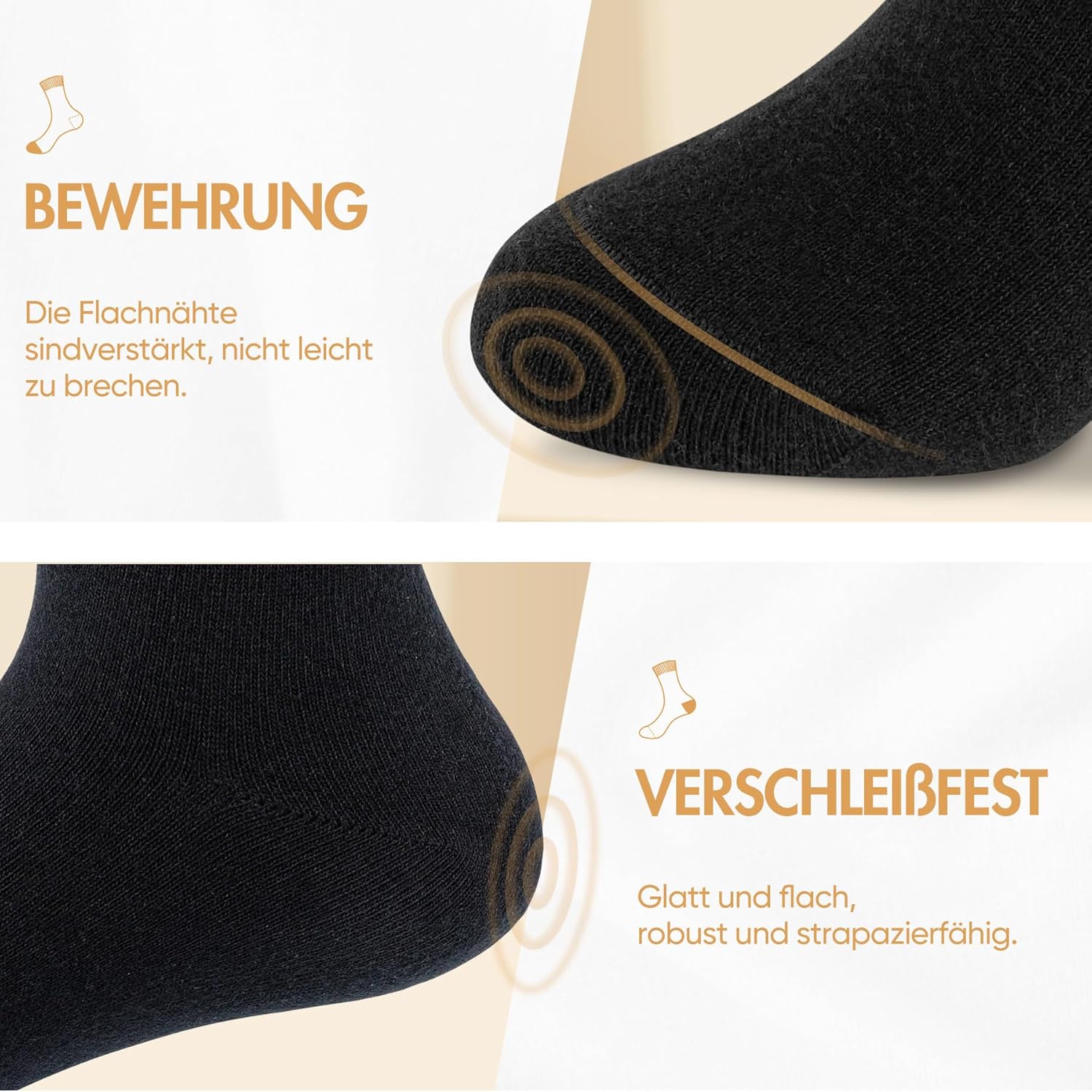 Detalle de NUOZA Socken Herren 12 Paar Sportsocken Baumwolle