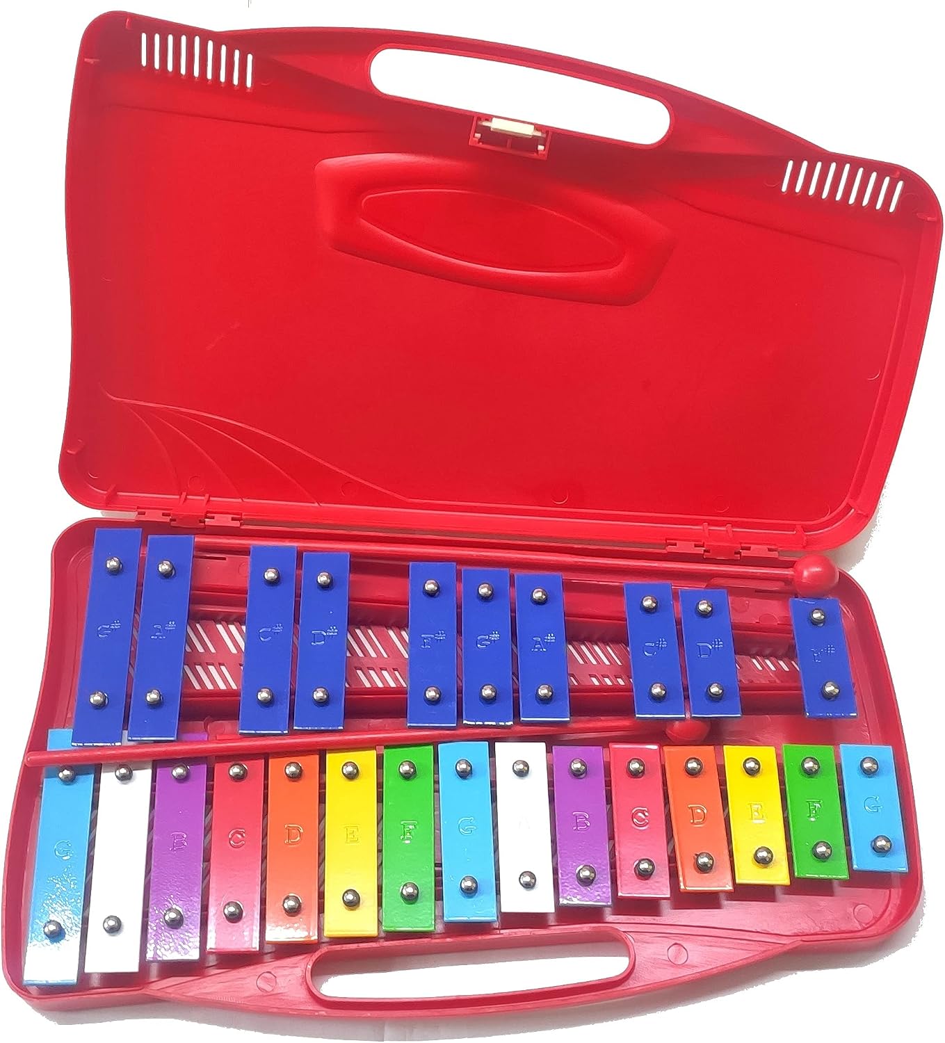 Alysée MT25-C-RD Metallofono a 25 Note Cromatiche con Astuccio e Mallets Inclusi