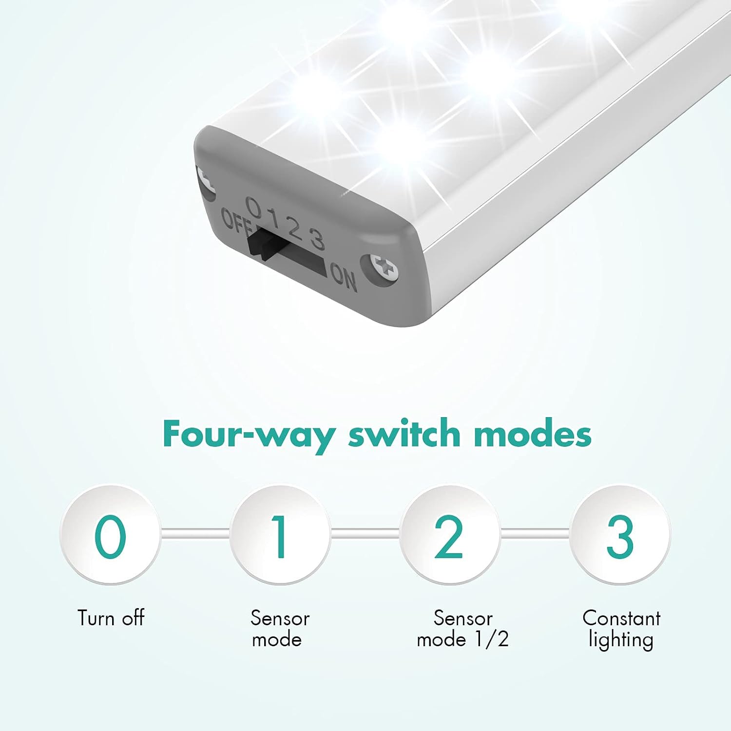 Thumbnail 6 de VCY Under Cabinet Lights (2 Pack): 280 Lumen Wireless Motion Sensor LED with USB Rechargeable Battery