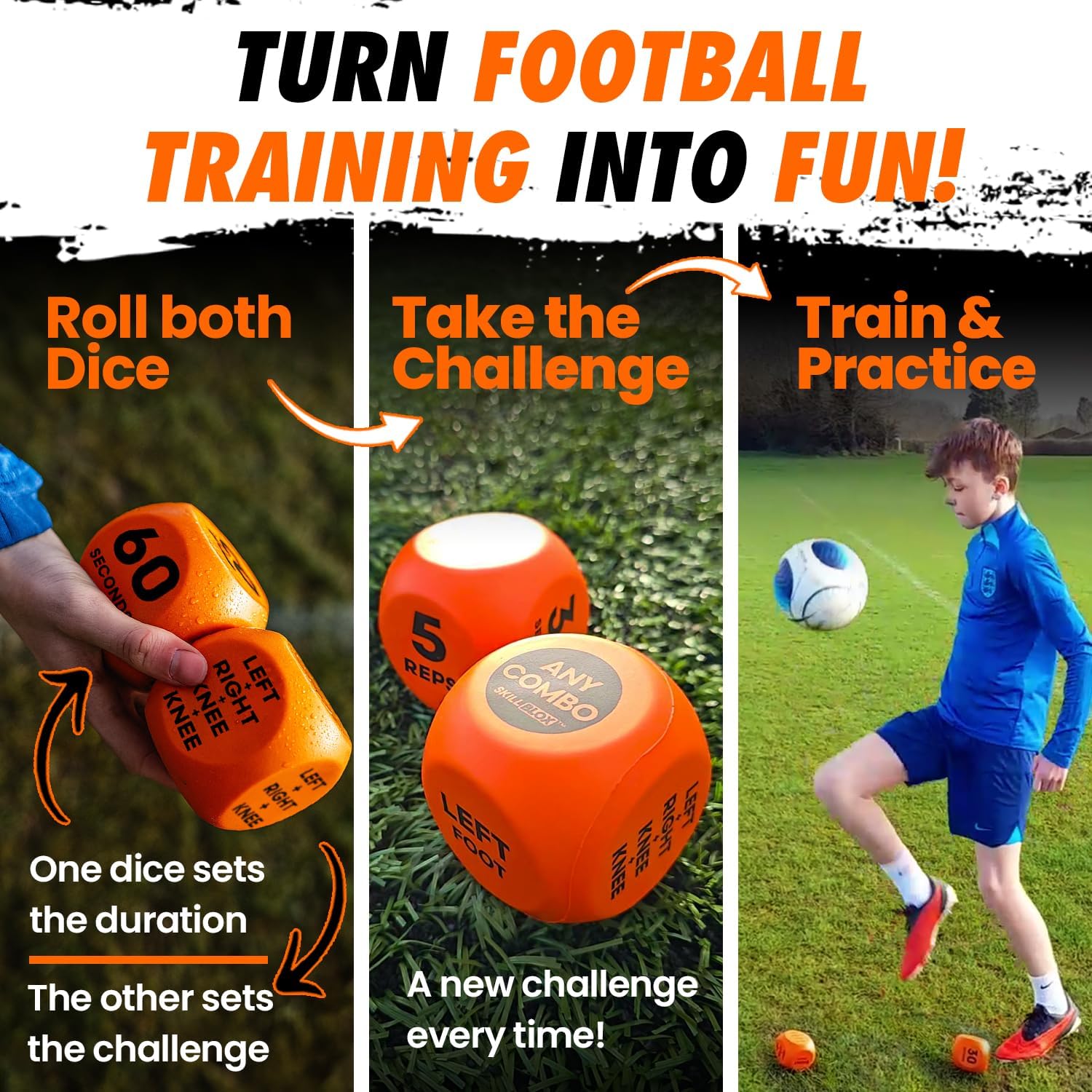 Thumbnail 2 de SKILL BLOX Keepy Up Training Dice 2 pcs