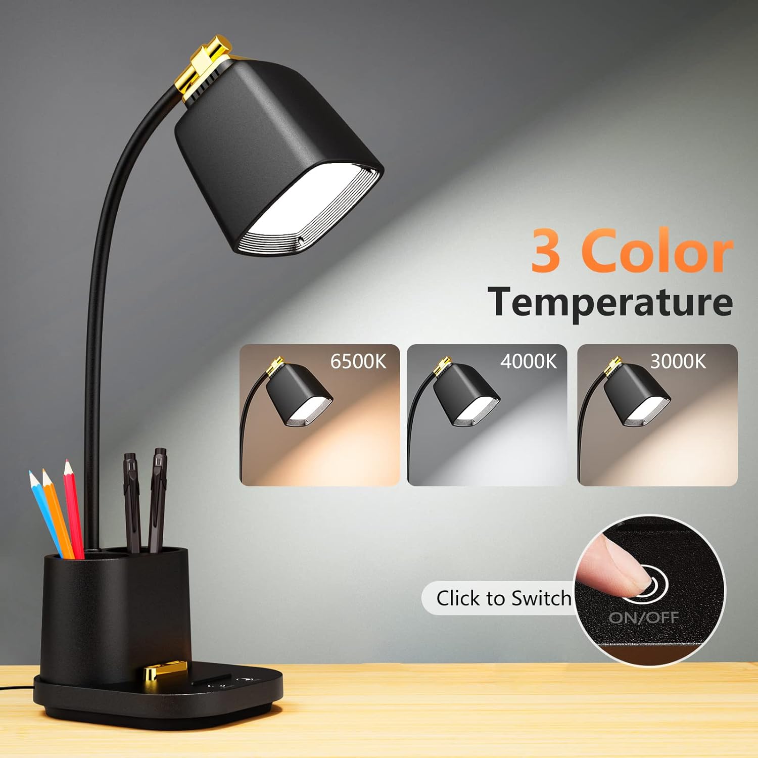 Thumbnail 1 de GONDSILY LED Desk Lamp 5V USB charging port