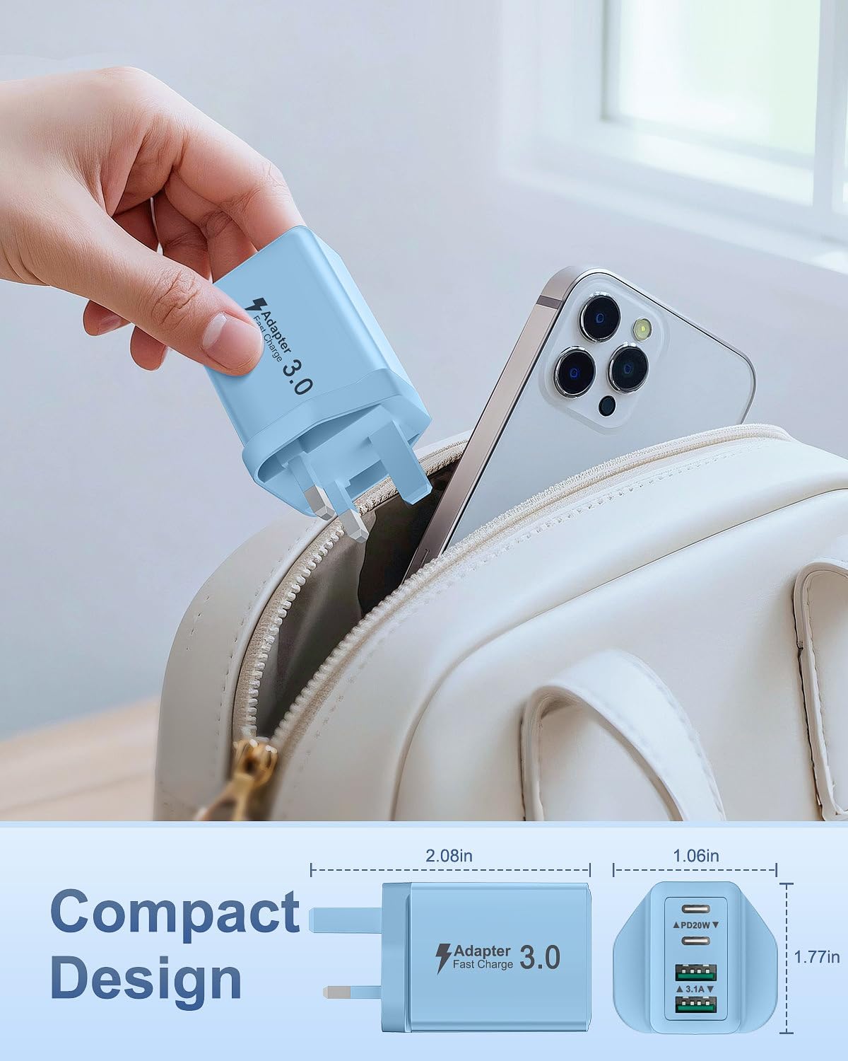 Thumbnail 4 de 40W 4‑Port USB-C Multi Charger for iPhone and Samsung