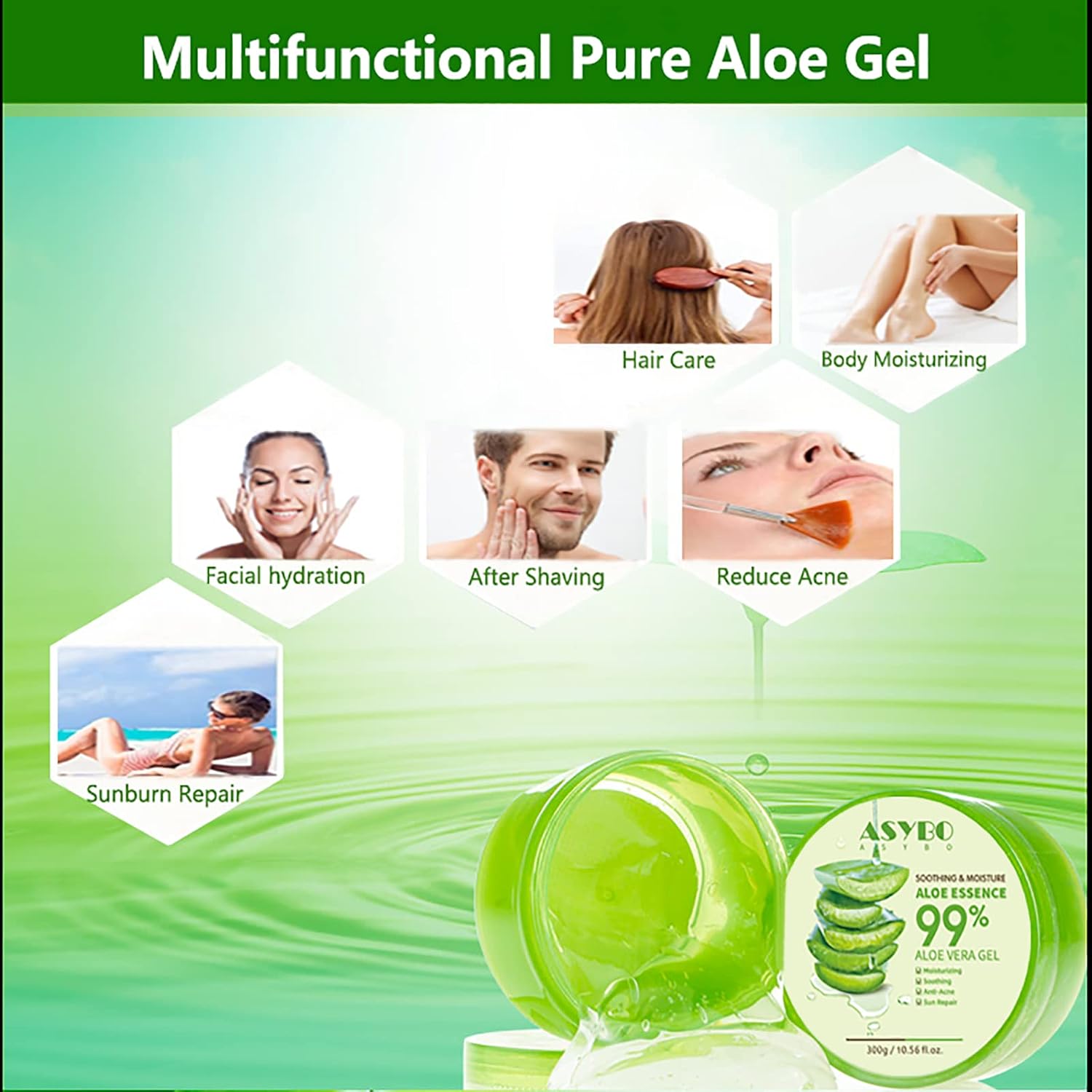 Thumbnail 4 de Aloe Vera Gel 300 ml von ASYBO
