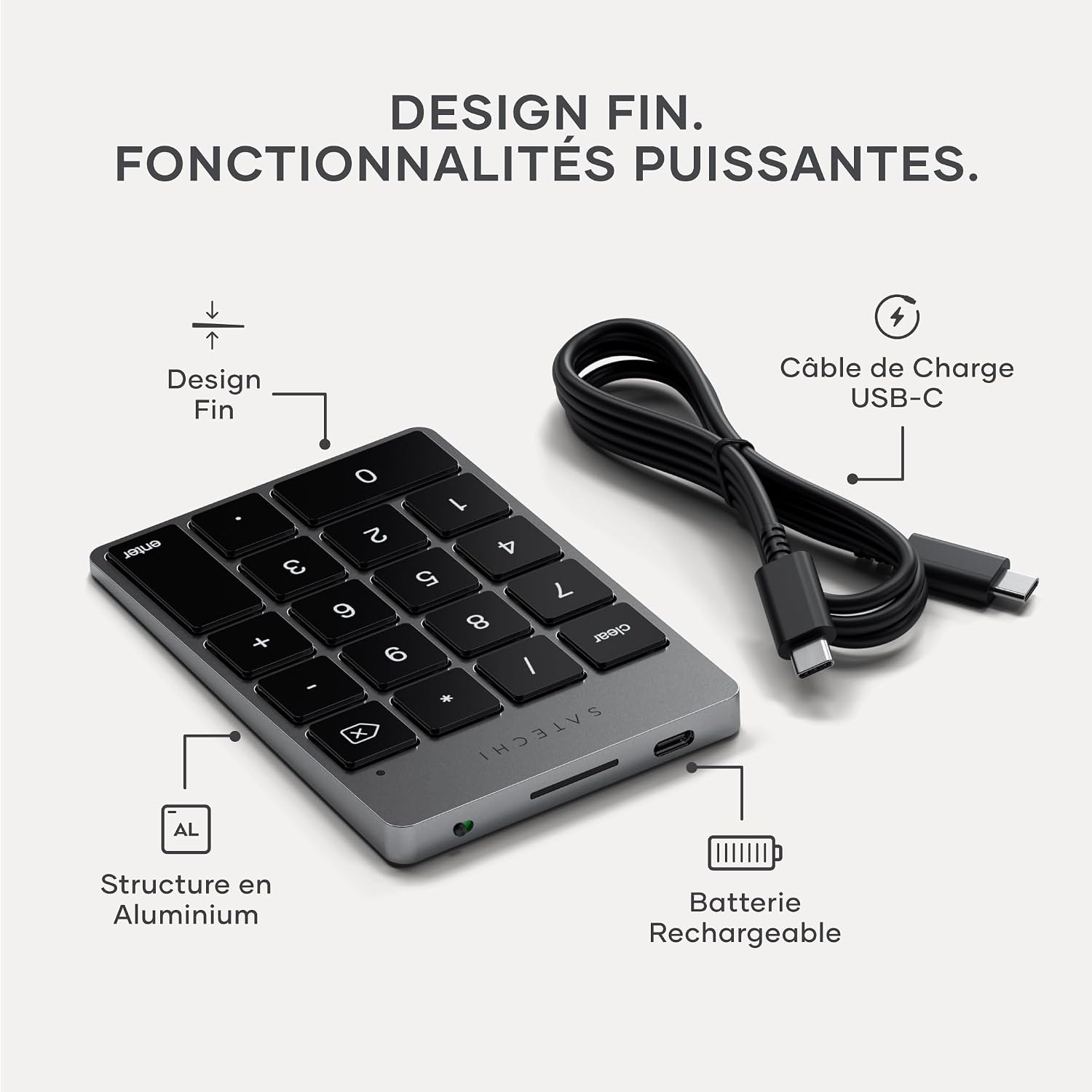 Detalle 2 de Satechi Pavé Numérique 18 touches ⌨