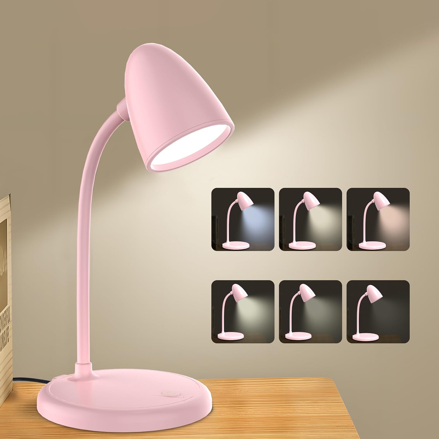 Thumbnail 4 de RORENSE LED Desk Lamp 463lm Pink