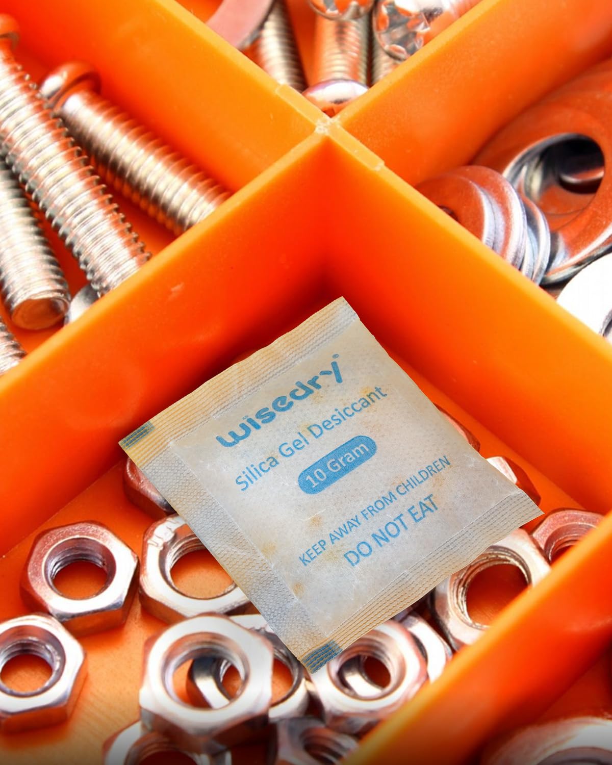 Thumbnail 6 de wisedry Silica Gel Sachets Bags 10 Gram x 30 Packs with Orange Beads Humidity Indicator