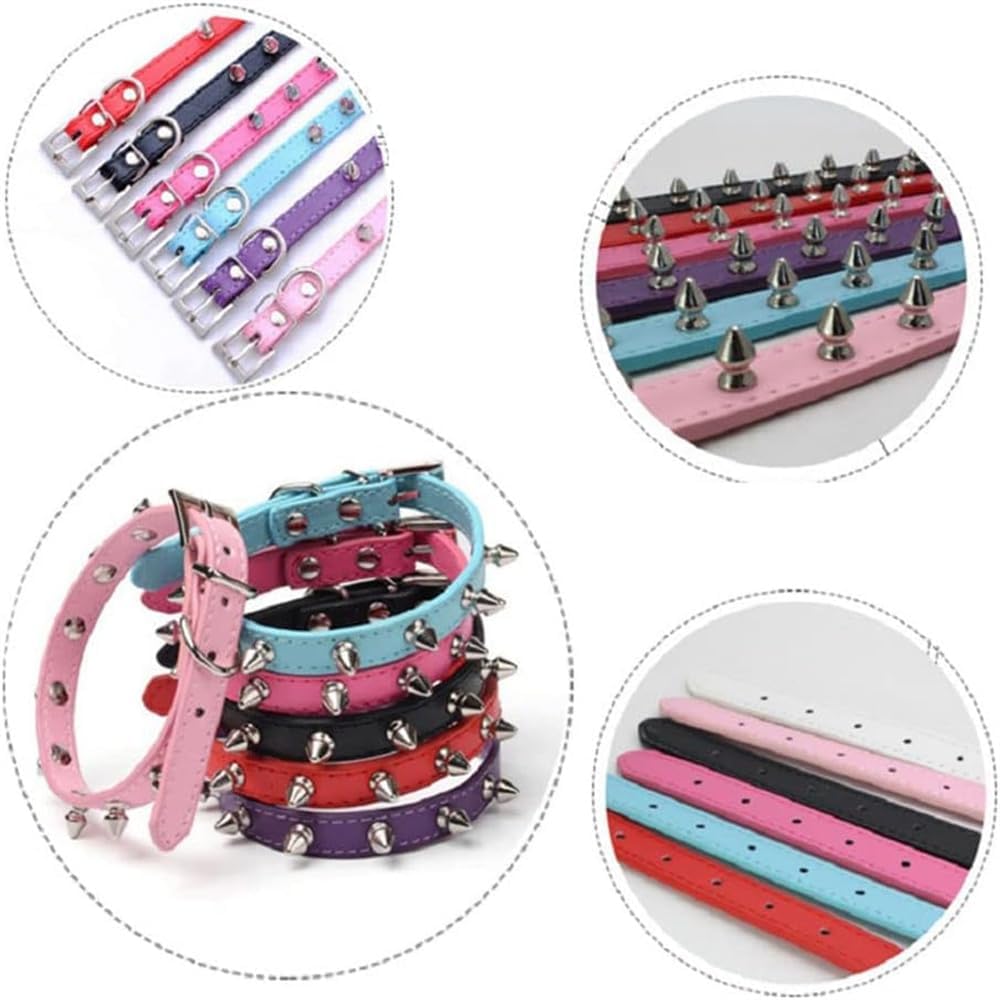 Detalle 2 de Spiked Dog Collar in PU Leather