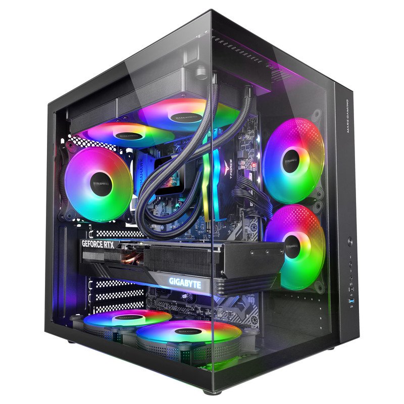 Detalle 2 de Mars Gaming MCV-ONE: Caja Gaming ATX con doble cristal templado y ventilador FRGB de 12 cm