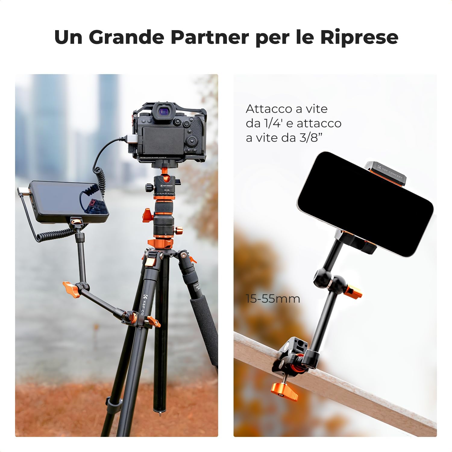 Thumbnail 4 de K&F CONCEPT Magic Arm 11 Pollici 28 cm