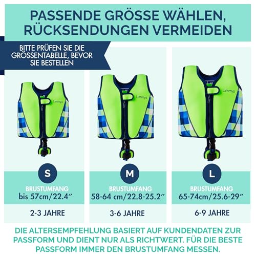 Detalle de Limmys Schwimmweste aus Neopren für Kinder – sichere Unterstützung beim Schwimmenlernen