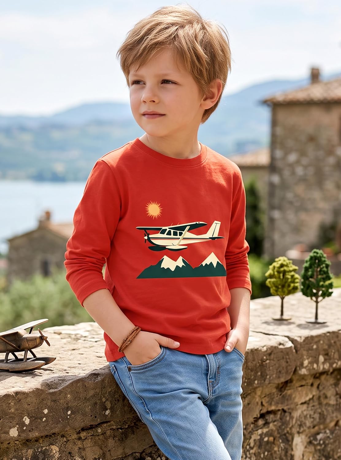 Detalle de Boys' Long-Sleeve Graphic T-Shirts 2-Pack