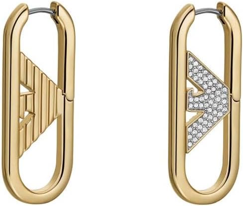 Thumbnail 1 de Orecchini Emporio Armani in ottone color oro con chiusura a cerchio o Huggie