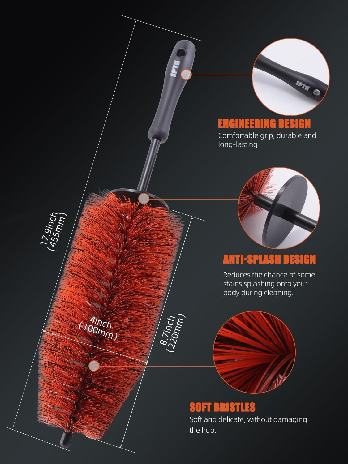 Detalle 2 de SPTA Wheel Cleaning Brush, 17.7-inch