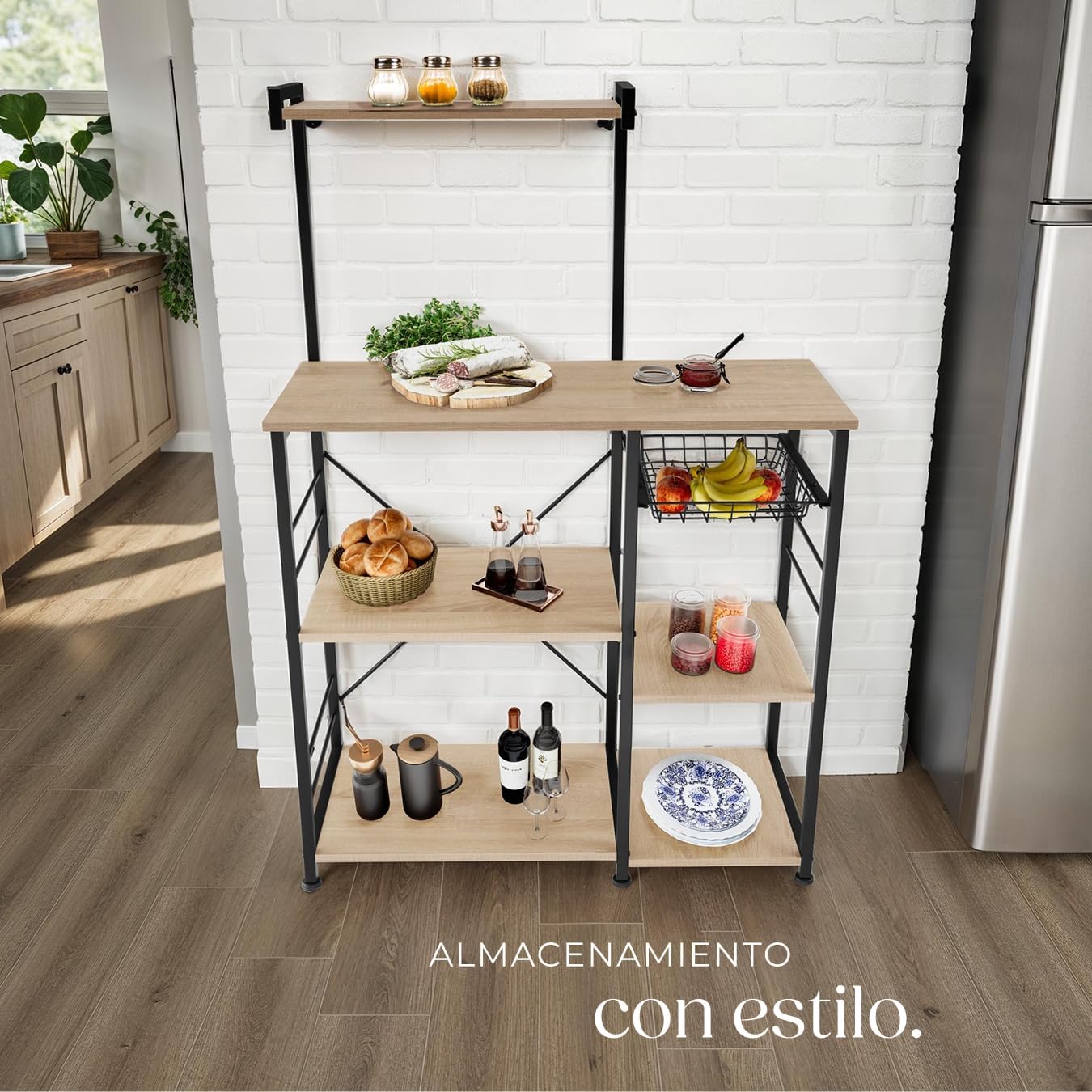 Thumbnail 6 de tectake Estantería Cocina estilo Industrial 90x40x131