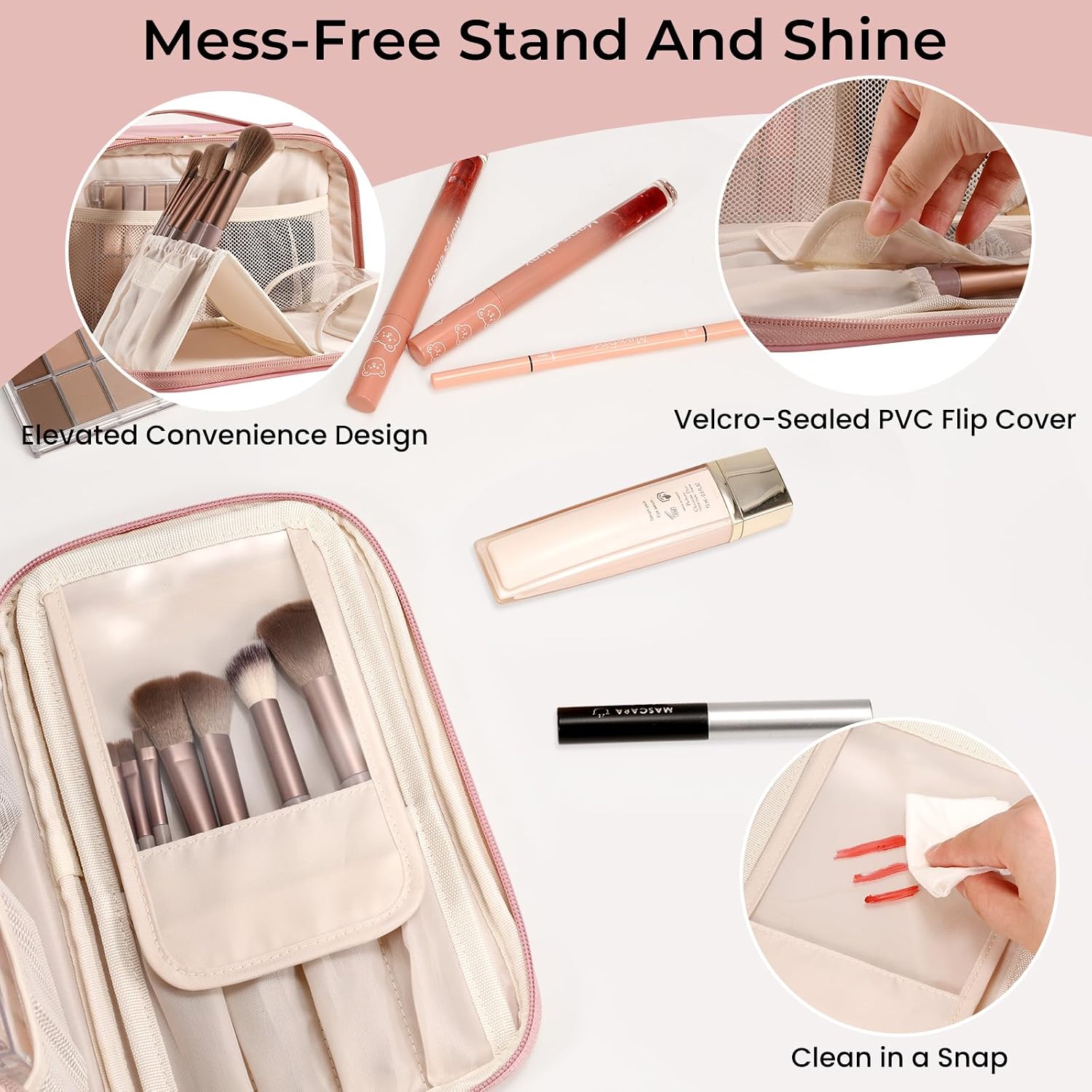 Thumbnail 2 de HauteHues Travel Makeup Bag, 9.6 x 5.9 x 5.3 Inches