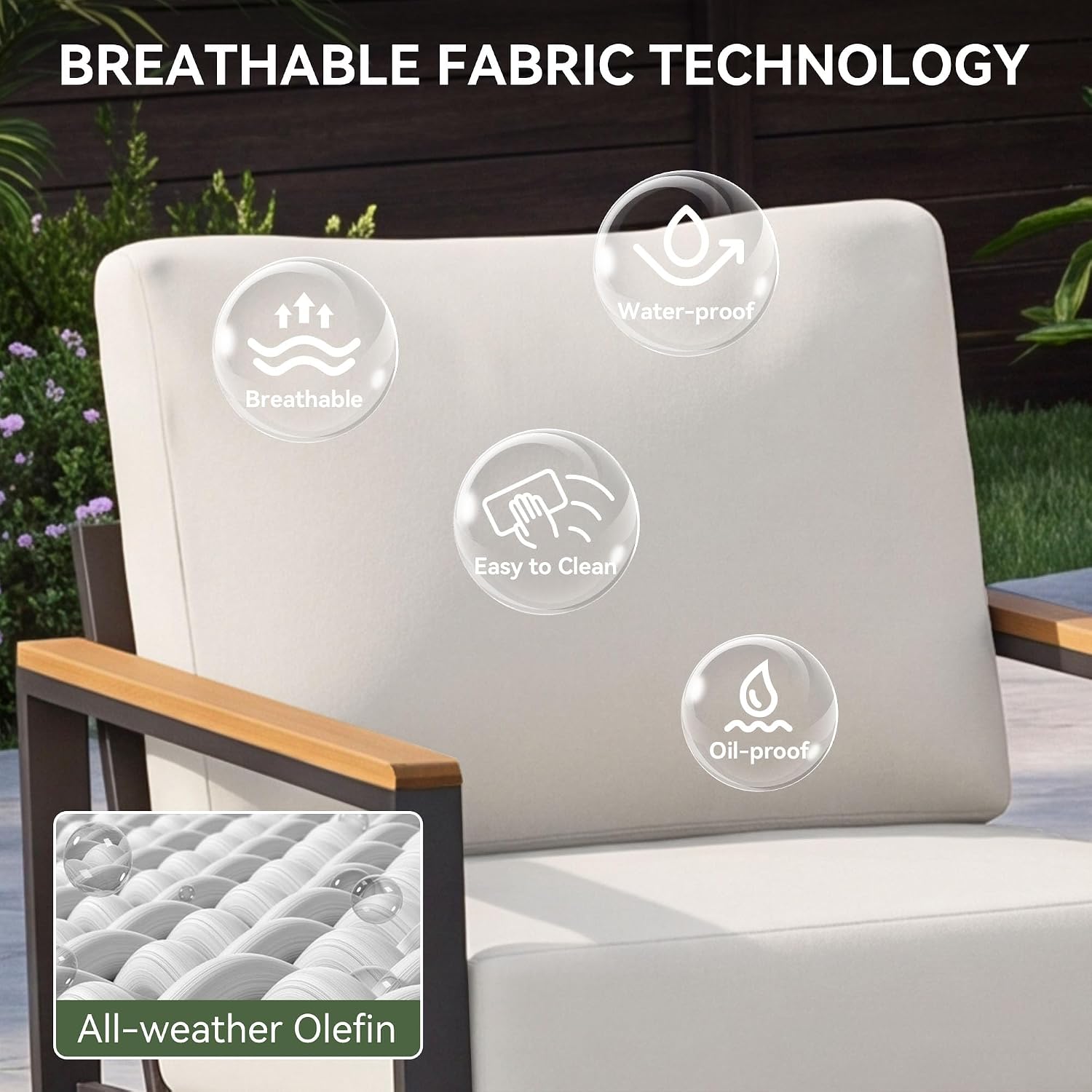 Detalle 2 de Aoxun Patio Furniture Set, 5-Piece
