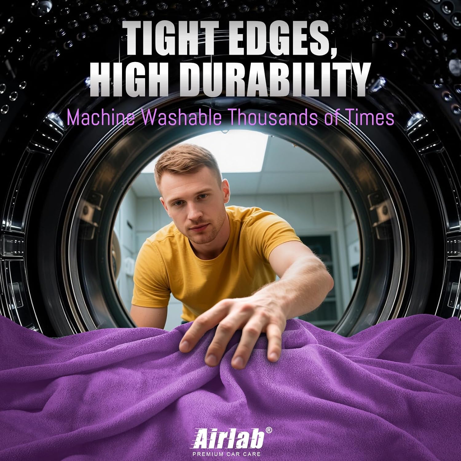Thumbnail 6 de Airlab 2X Extra Large Thick Microfibre Car Drying Towel 90x60cm