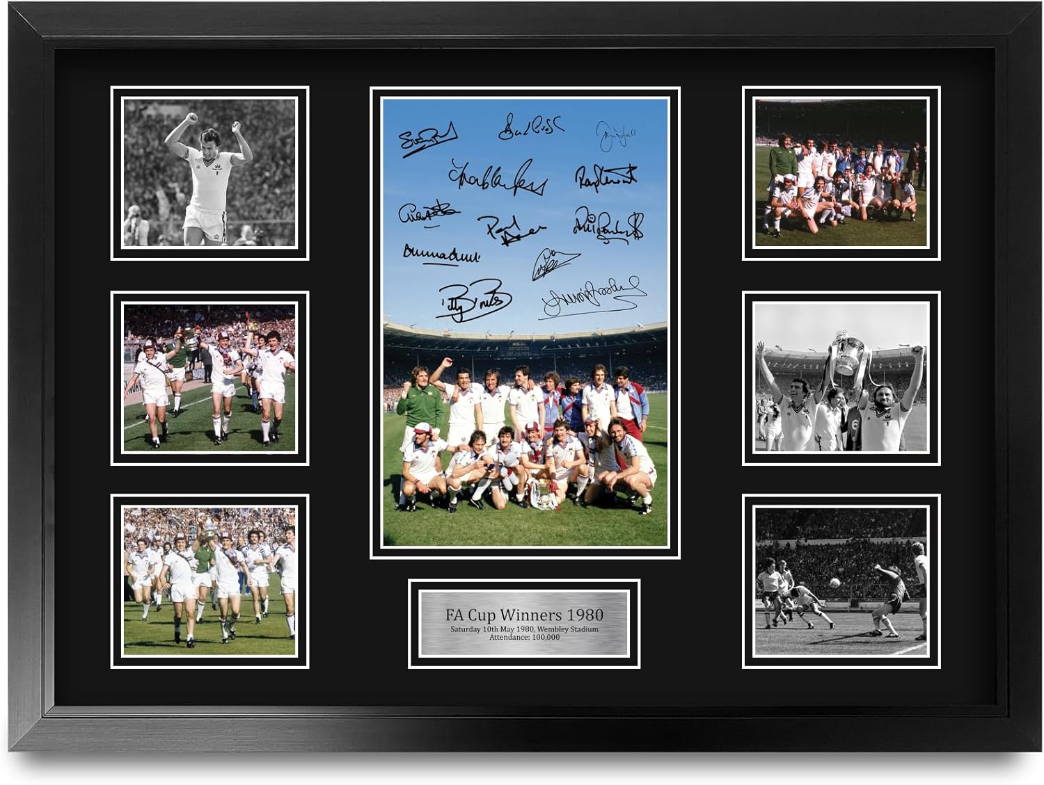Thumbnail 6 de HWC Trading West Ham 1980 FA Cup Winners A3 framed signed autograph display